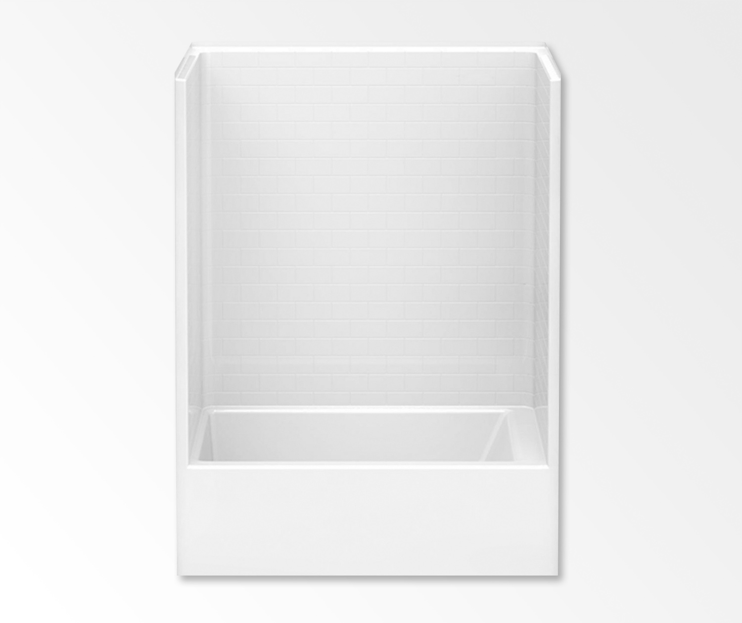 6032STT 60 x 32 AcrylX Alcove Right-Hand Drain One-Piece Tub Shower in White