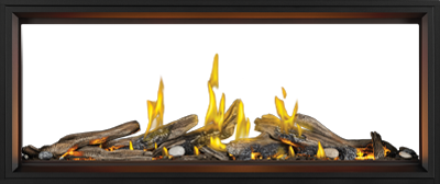 Tall Linear Vector™ 62 See Through with Luminous Logs