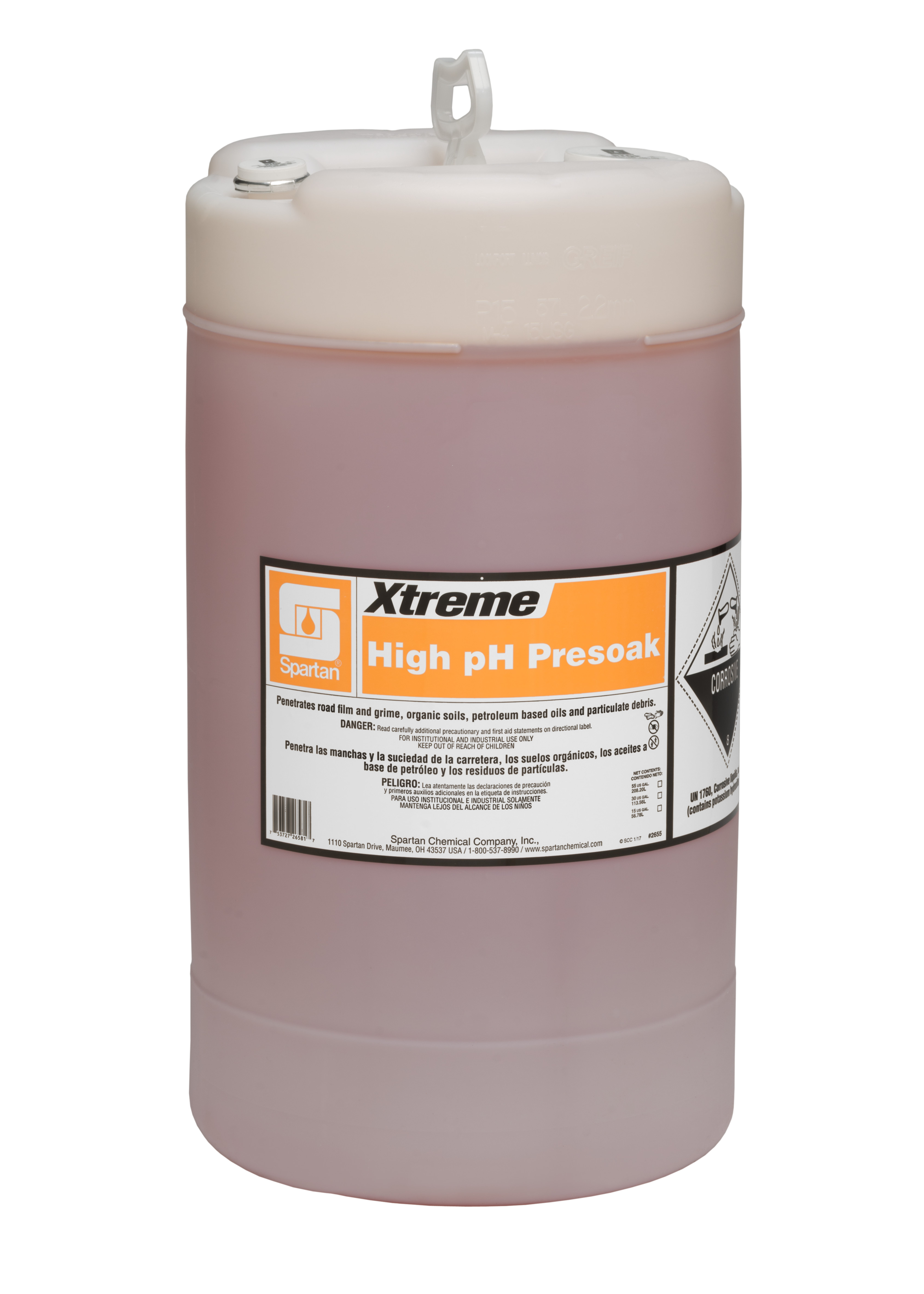 Spartan Chemical Company Xtreme High pH Presoak, 15 GAL DRUM