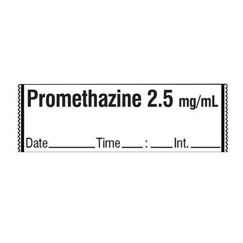 Promethazine Labels White 2.5mg/ml - 333/Roll
