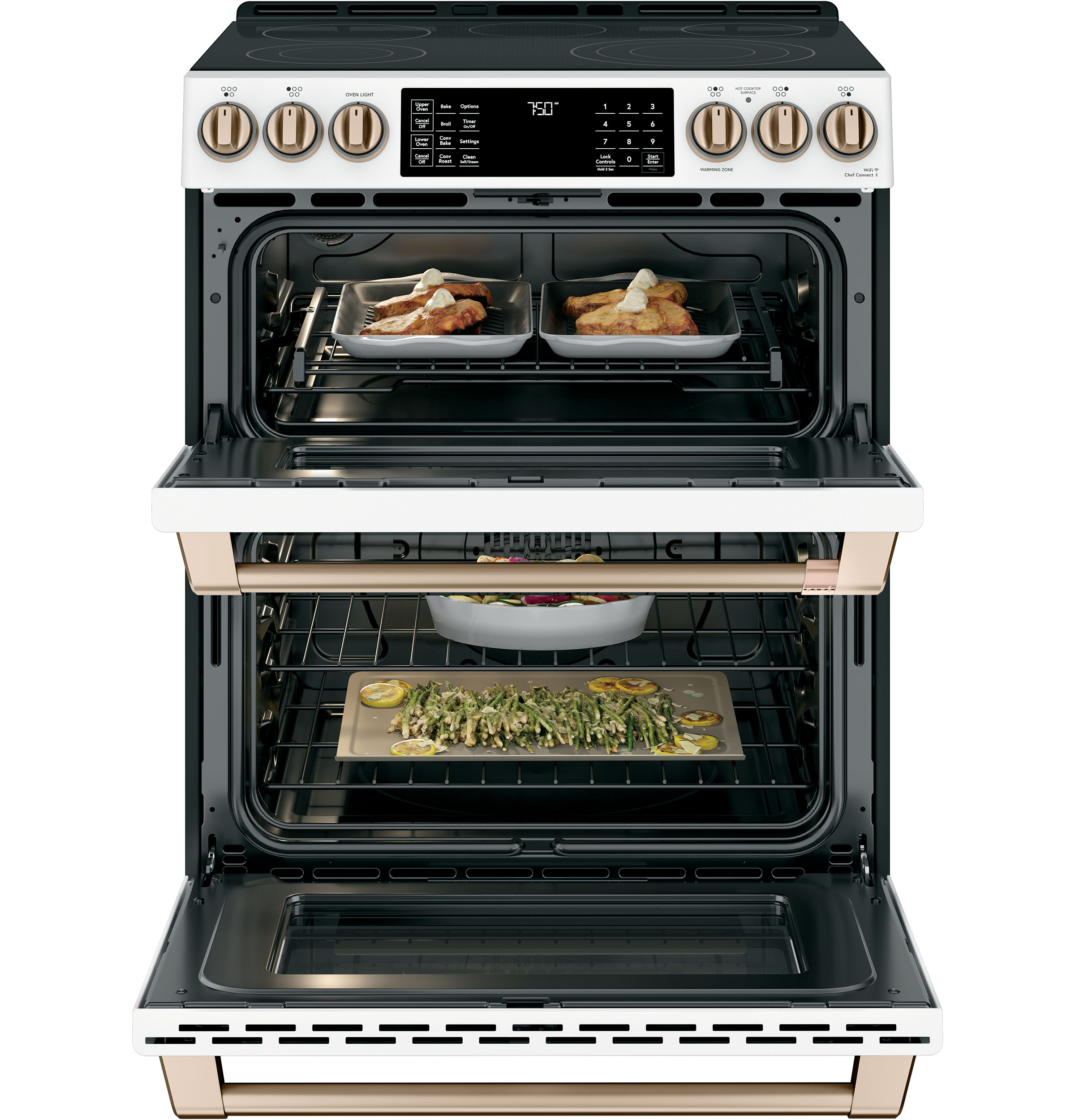 30" S/I — Radiant RG — 5 Element — Slf Cln w/ Stm Cln Opt — Dbl Oven — True European Conv w/ Precise Air — Slf Cln Roller Rck — ADA Compliant — Connectable via built-in WiFi view 4
