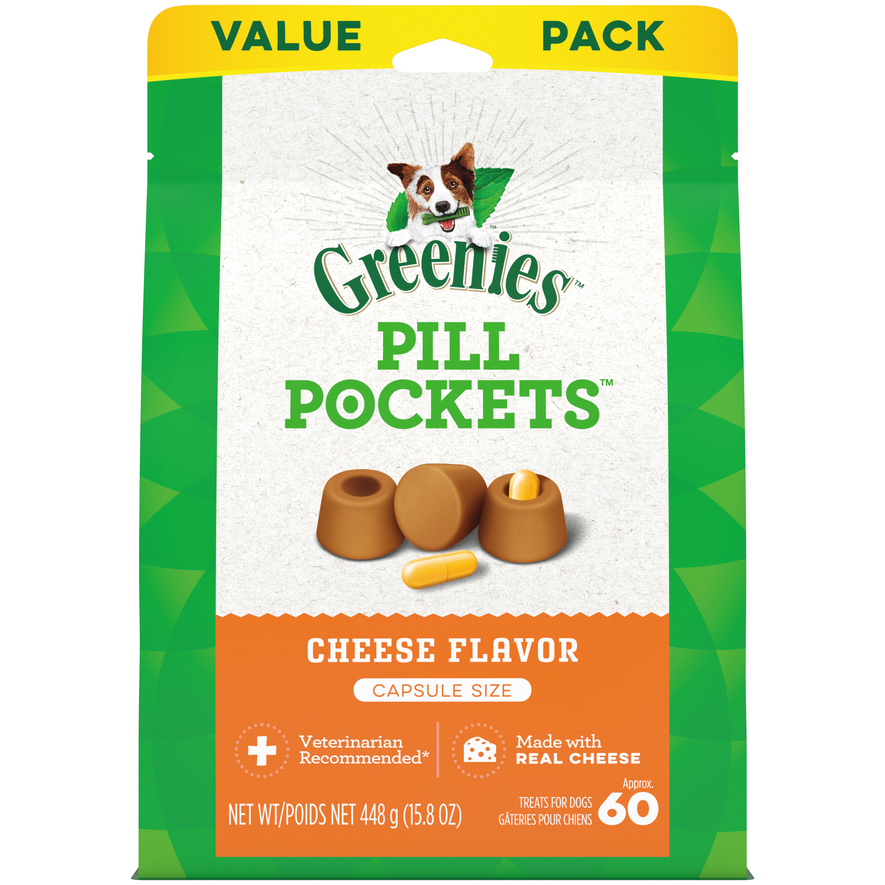 15.8 oz. Greenies Pill Pockets Cheese Caps Value - Health/First Aid