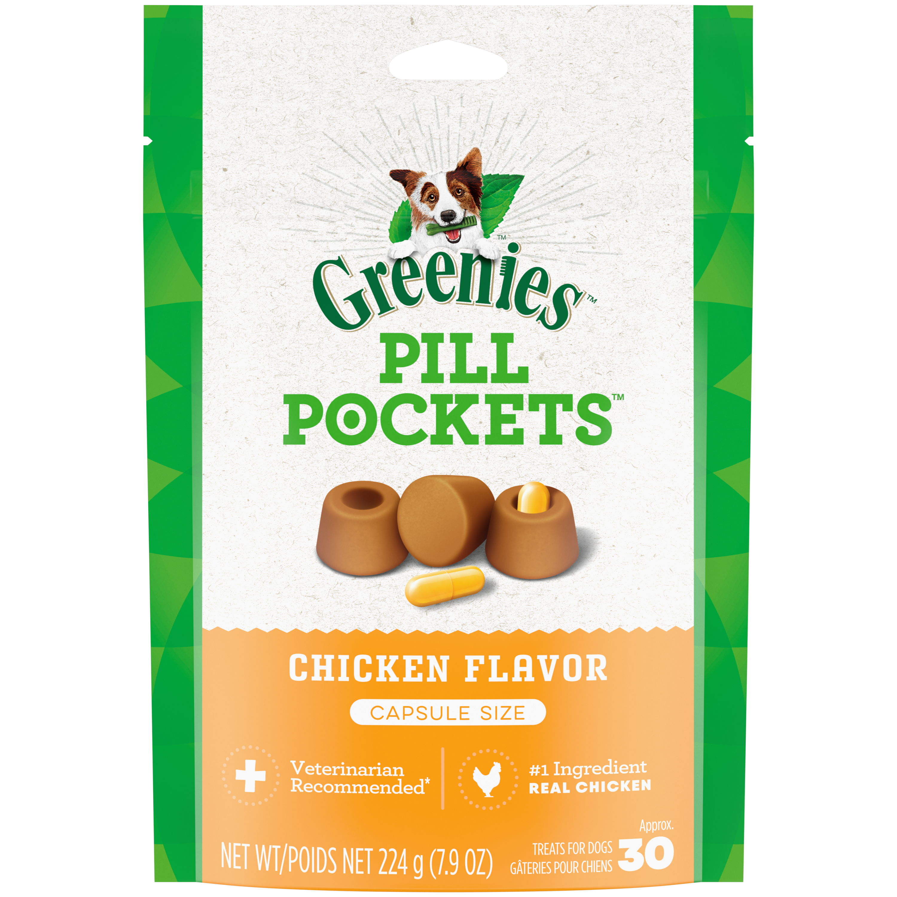 7.9 oz. Greenies Pill Pocket Chicken Capsule Pill Pocket - Health/First Aid