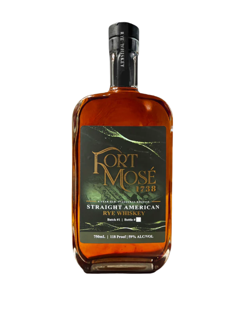 FORT MOSE 1738 RYE WHISKEY