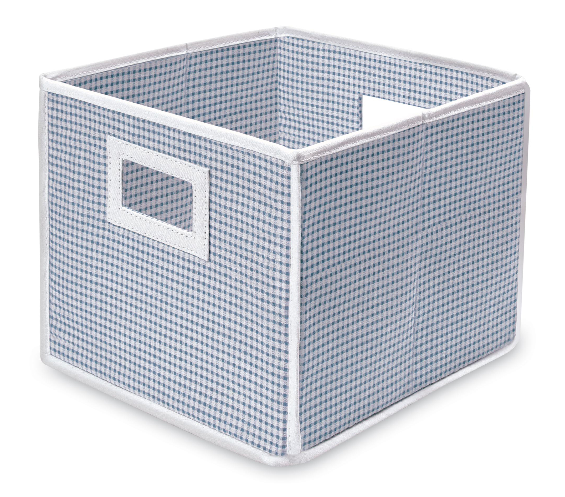 Folding Basket/Storage Cube - Blue Gingham