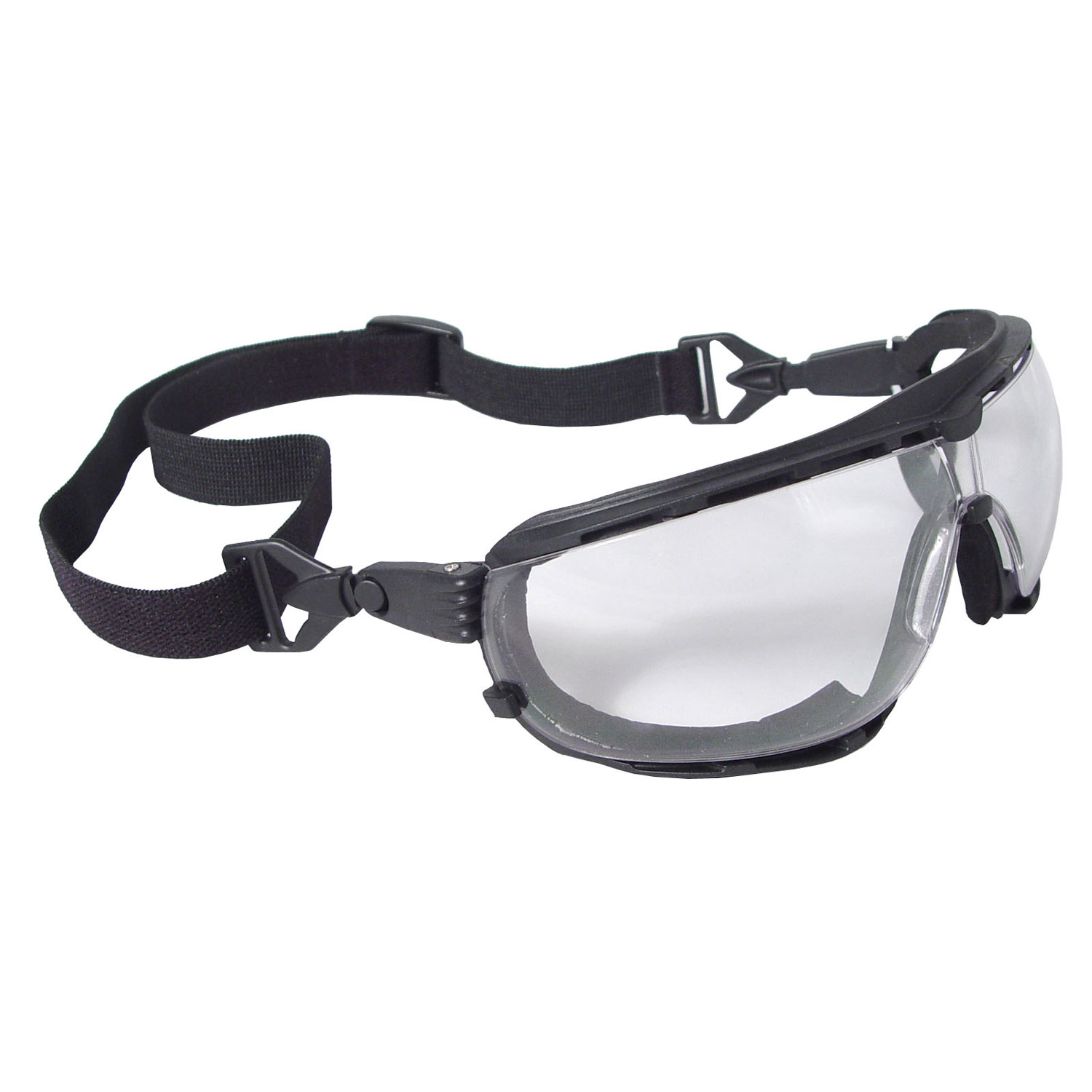 Dagger Foam Lined Safety Goggle - Black Frame - Clear Anti-Fog Lens