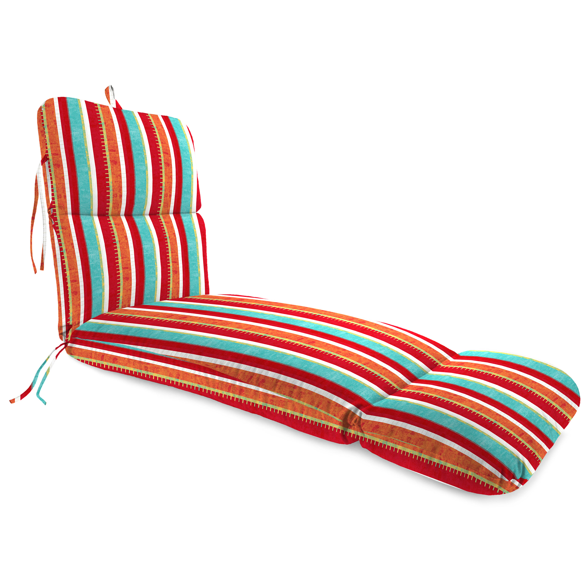 New Outdoor Patio Chaise Lounge Cushion with Ties and Loop 74" x 22", UV Treated - Picture 16 of 17