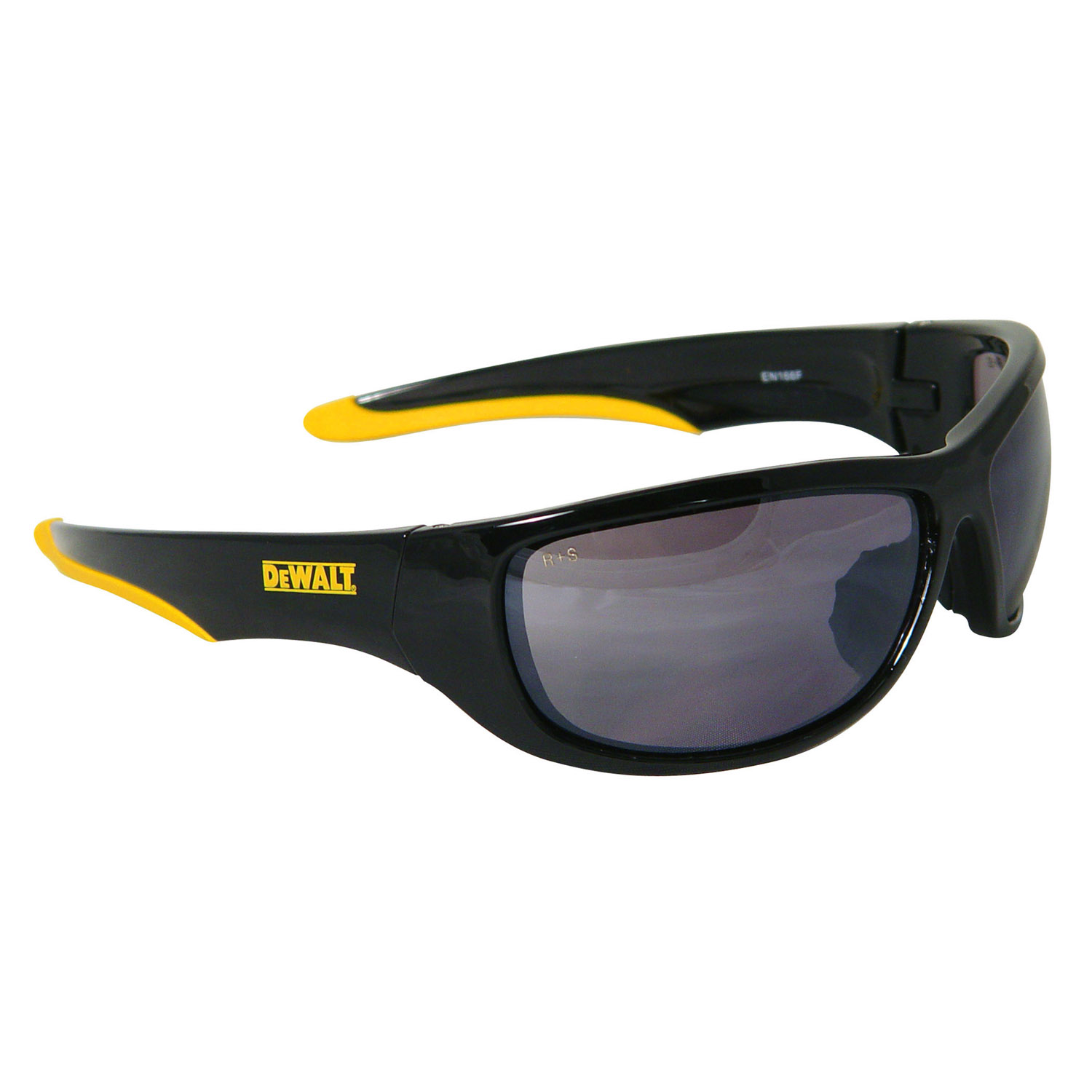 DPG94 Dominator Protective Eyewear - Black/Yellow Frame - Silver Mirror Lens
