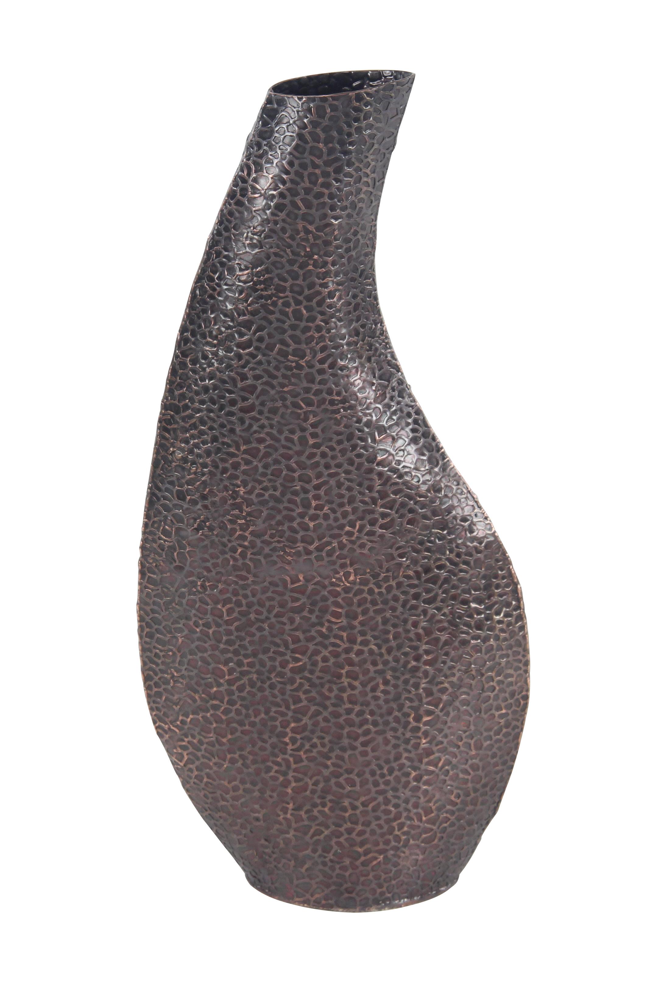 Aluminum Metal  Vase, 10" x 4" x 23"