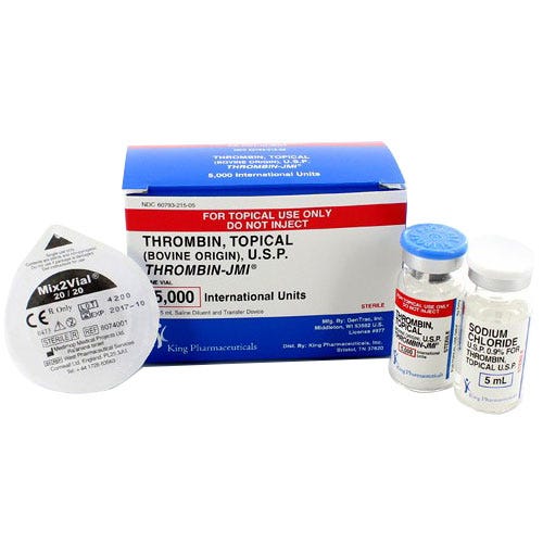 Topical THROMBIN-JMI® 5,000u w/5ml Diluent