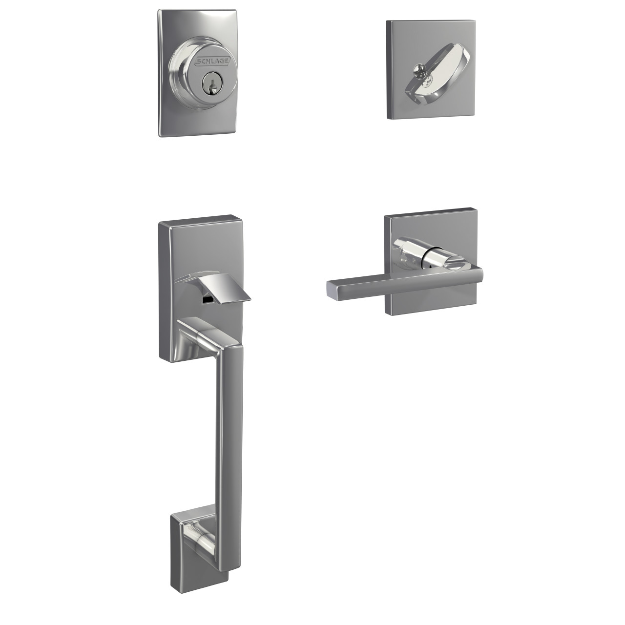 Custom Single Cylinder Handleset and Latitude Lever with Collins Trim