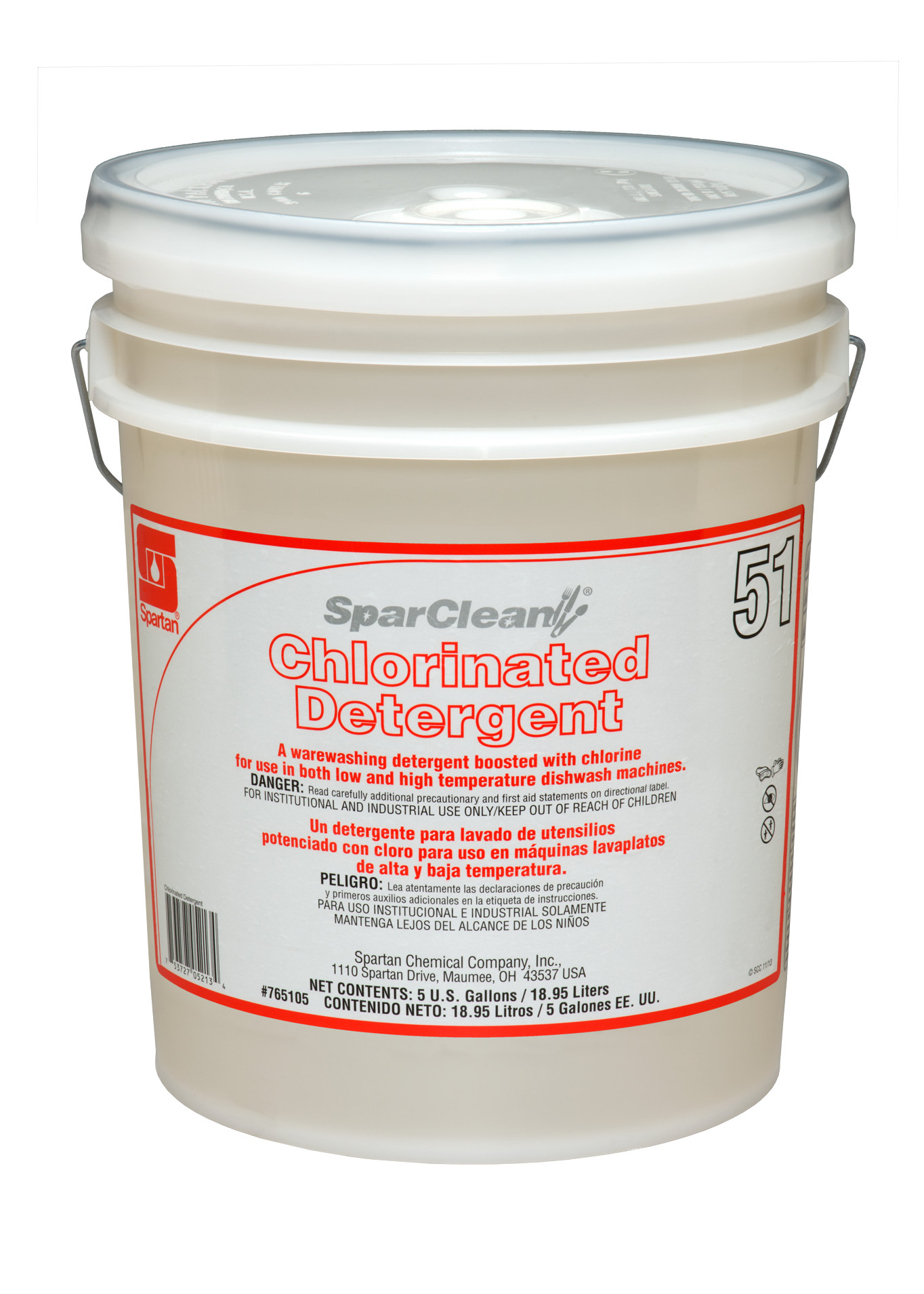 Spartan Chemical Company SparClean Chlorinated Detergent 51, 5 GAL PAIL