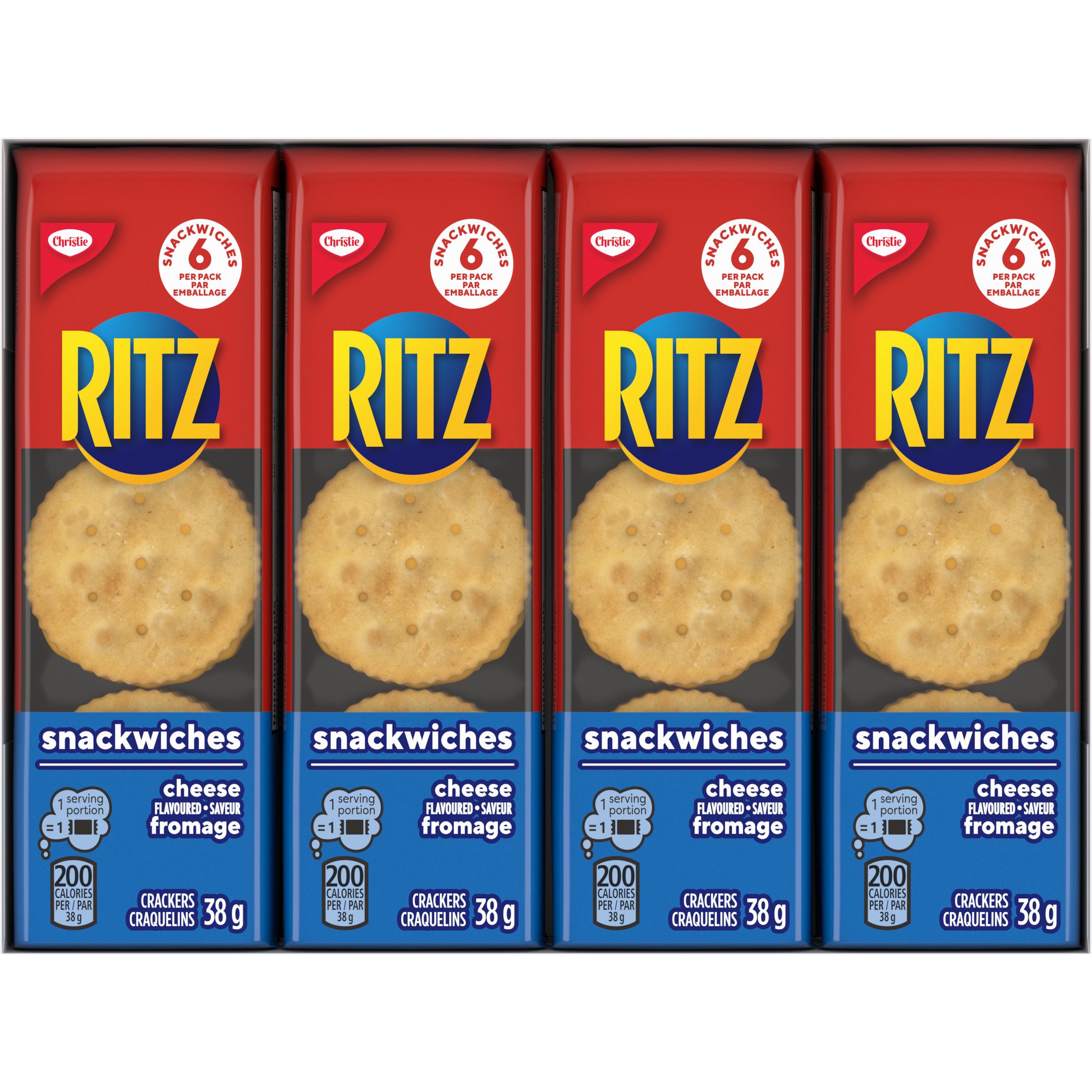 Craquelins RITZ Snackwich, saveur de fromage, 8 x 38 g / 304 g