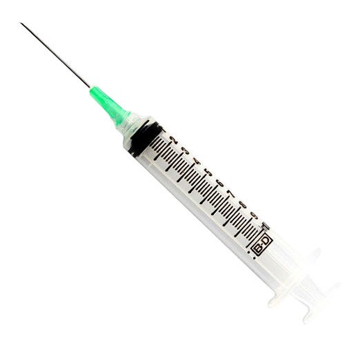 10 cc BD Luer-Lok™ Syringe w/21ga x 1 1/2" BD PrecisionGlide™ Needle, Regular Wall, Regular Bevel, Sterile - 100/Box