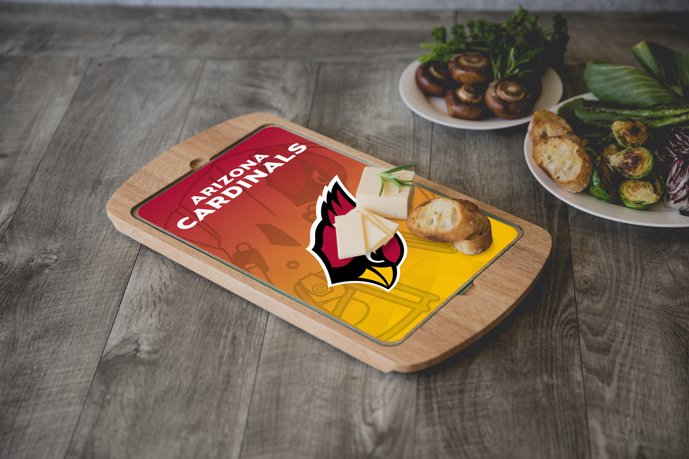 Arizona Cardinals - Billboard Glass Top Serving Tray