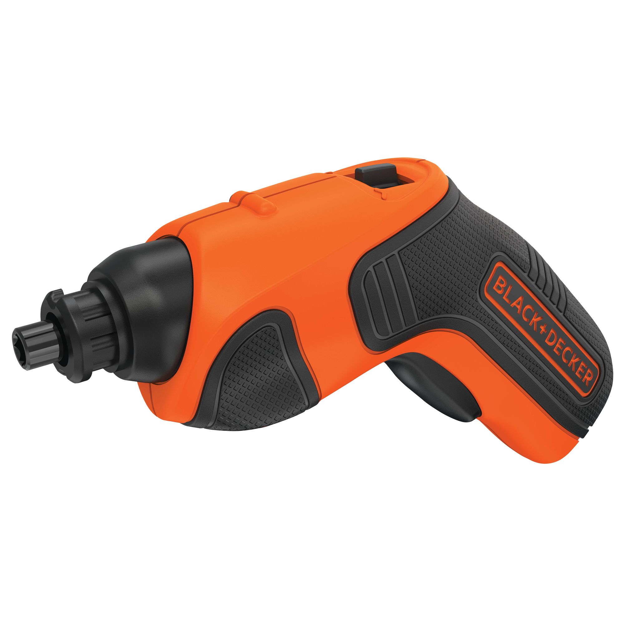 Profile of 4 volt max lithium rechargeable screwdriver.