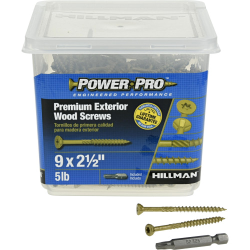 Power Pro Premium Exterior Wood Screw (9 x 21/2") 5lb Box