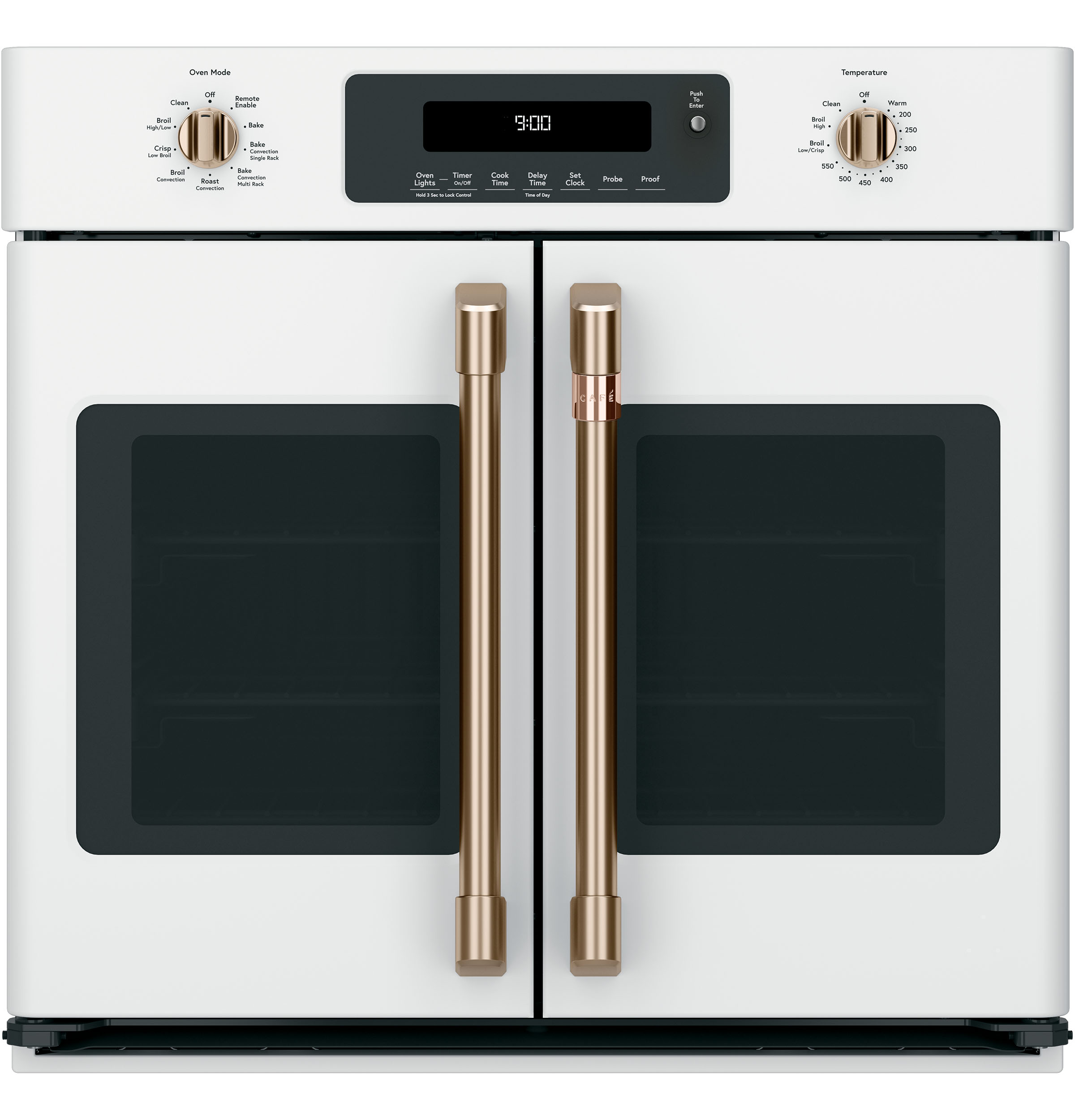30" Width Hndl & Knob Kit for French-Dr Sgl Wall Ovens Brushed Bronze For use w/ Wall Ovens — Not Connectable view 2