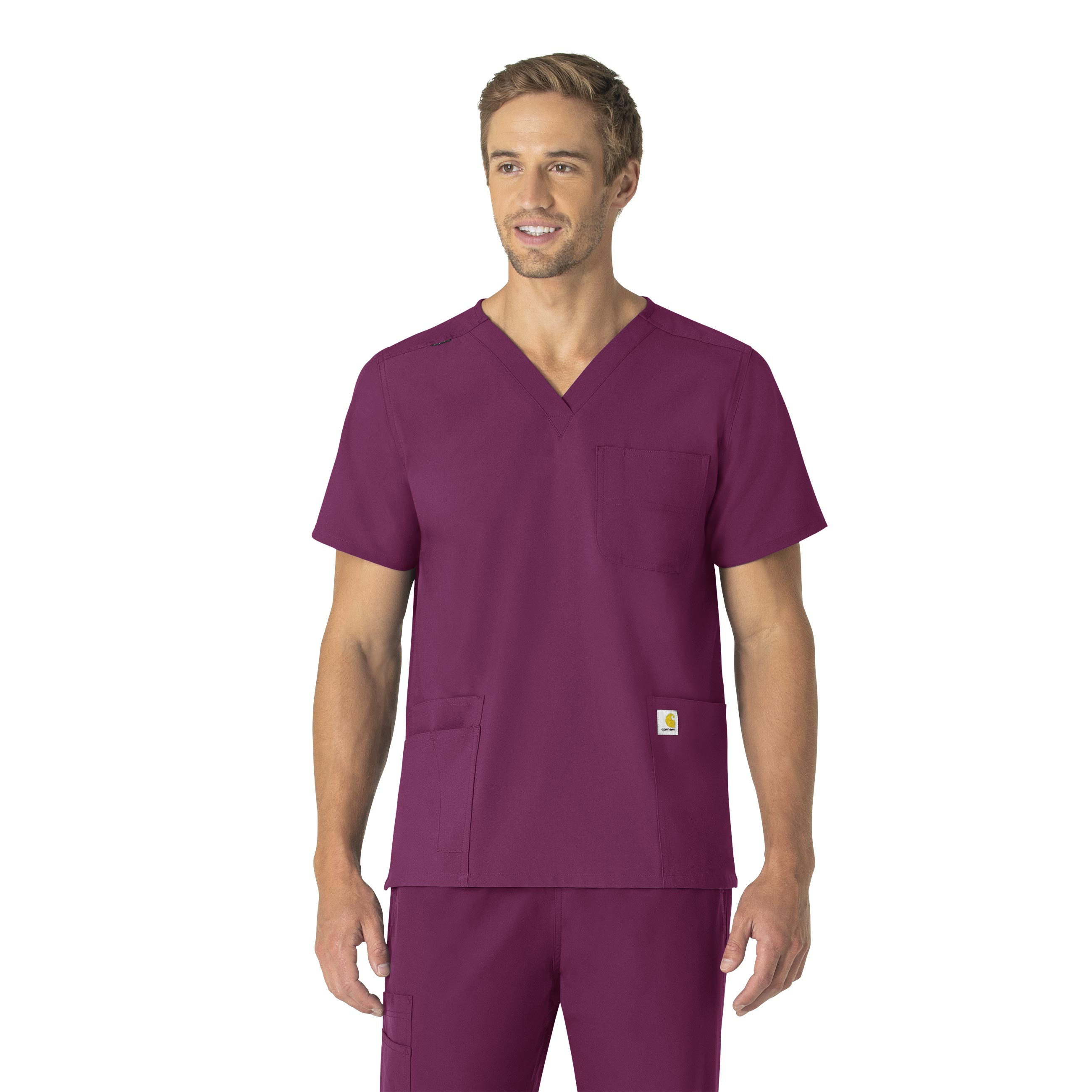 Force Essentials Unisex V-Neck 6-Pocket Scrub Top-Carhartt