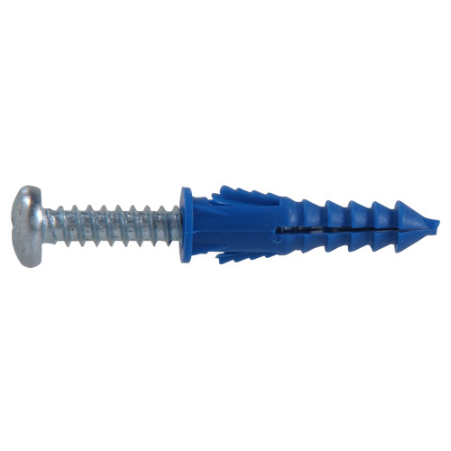 Ribbed Plastic Anchor W Screw 8 10 12 X 1 1 4 ribbed-plastic-anchor-w-screw-8-10-12-x-1-1-4