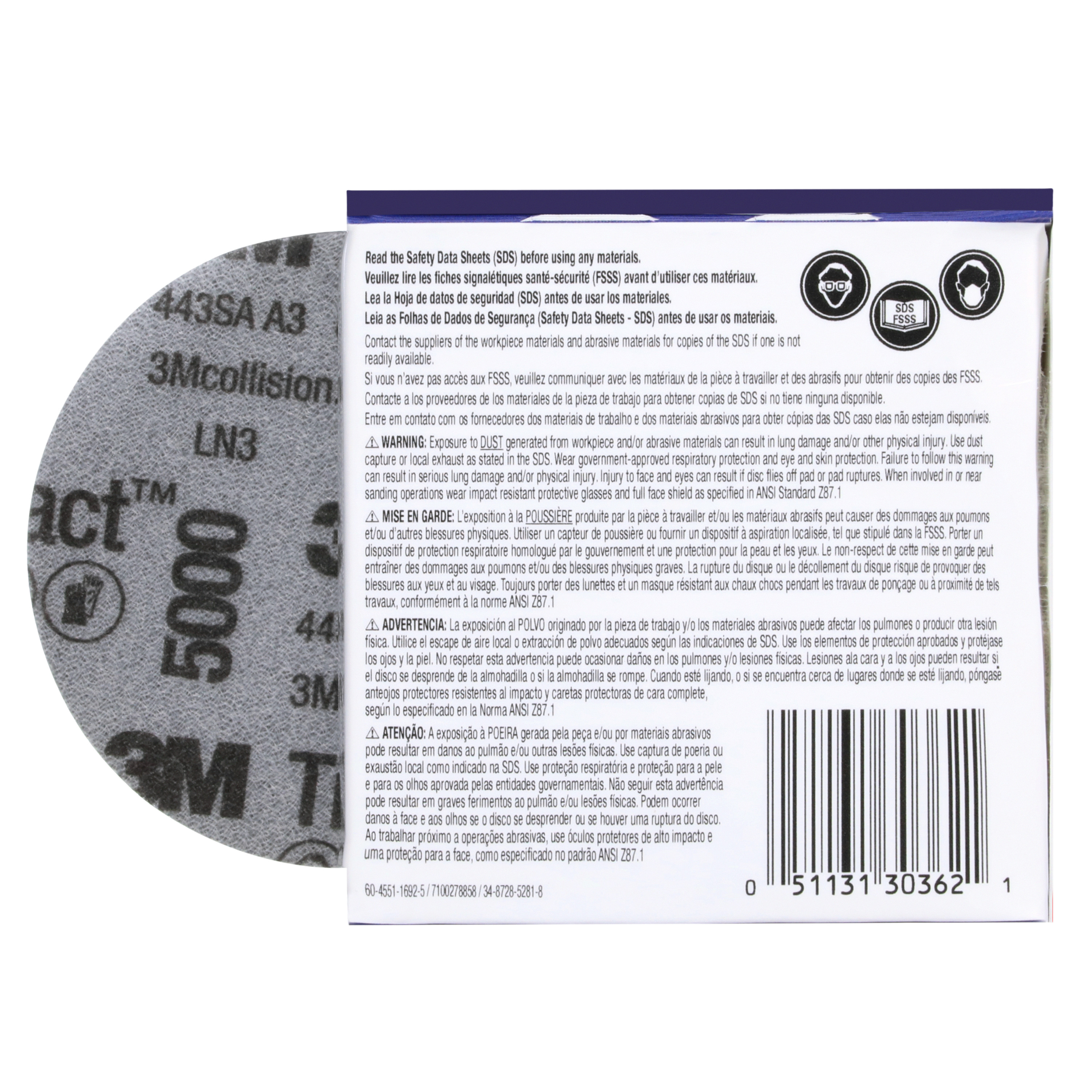 SKU 7000120106 | 3M™ Trizact™ Hookit™ Foam Abrasive Disc 30362