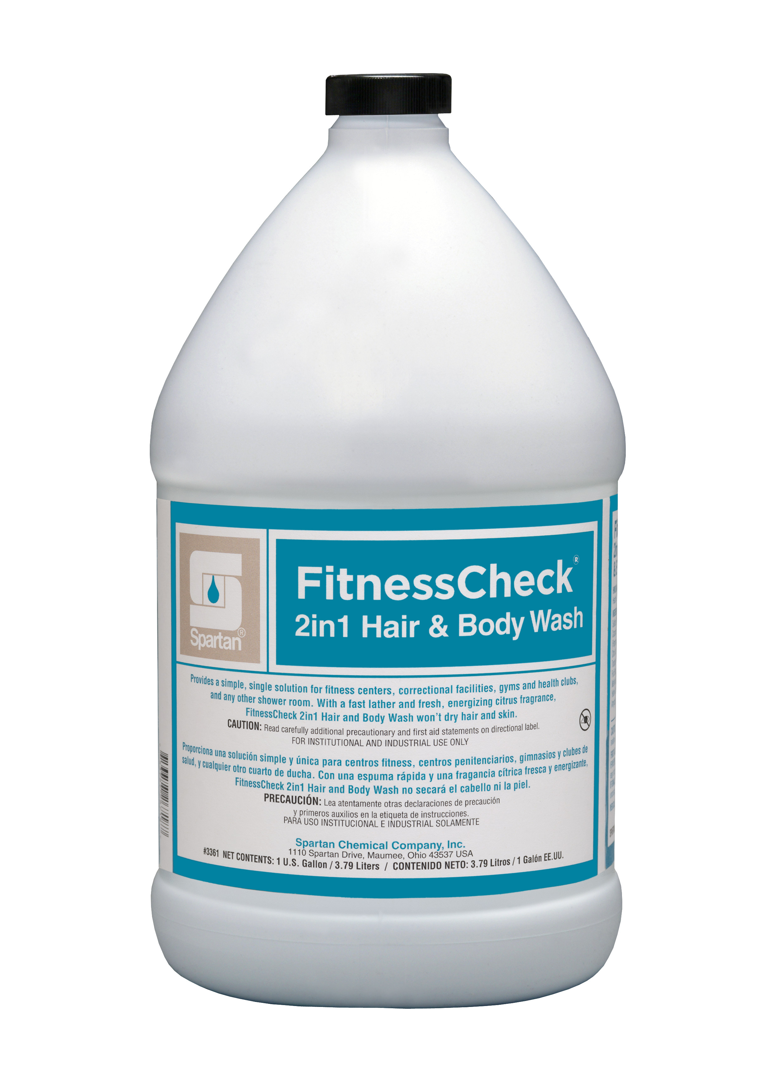 Spartan Chemical Company FitnessCheck 2in1 Hair & Body Wash, 1 GAL 4/CSE