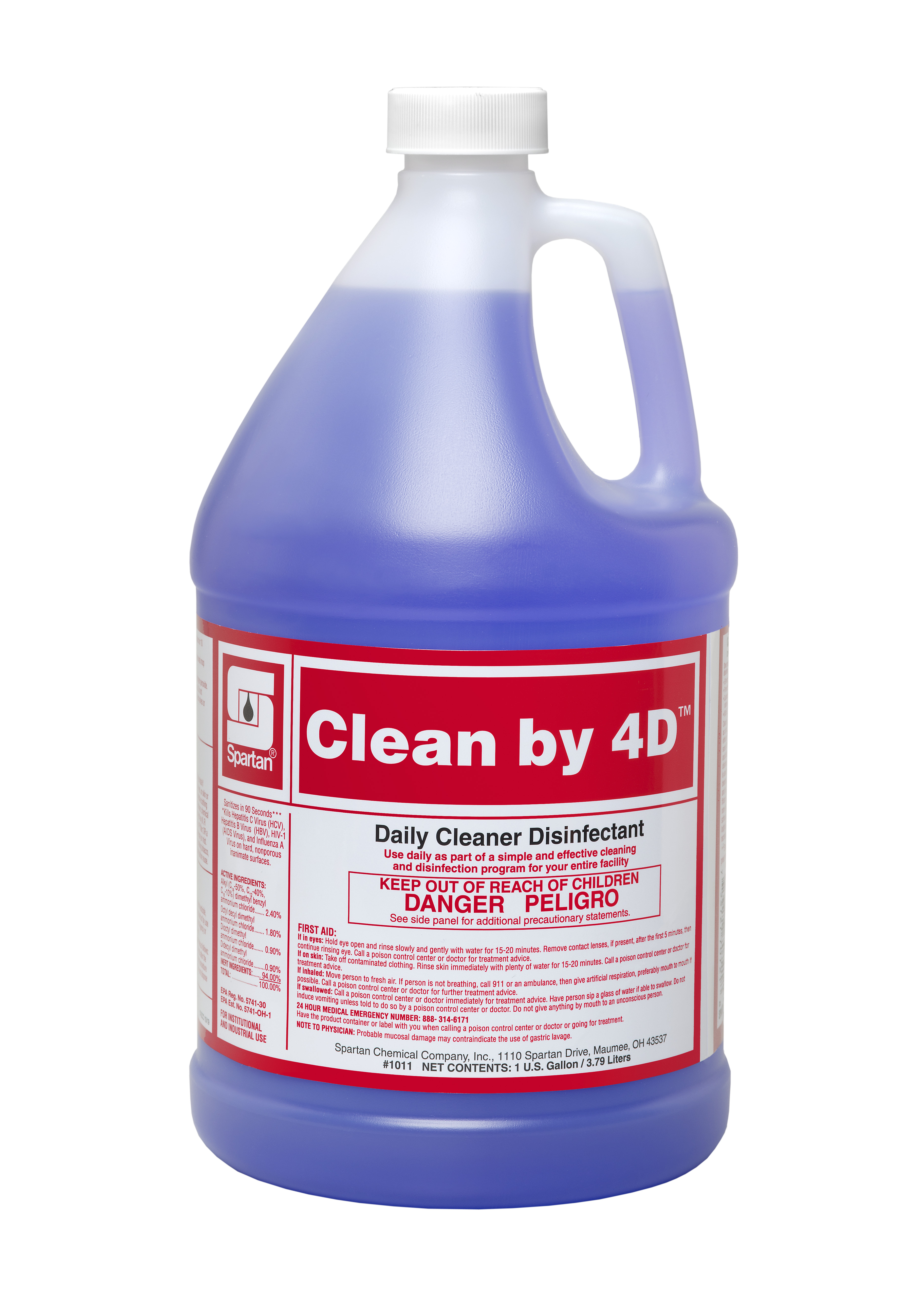 Spartan Chemical Company Clean by 4D, 1 GAL 4/CSE