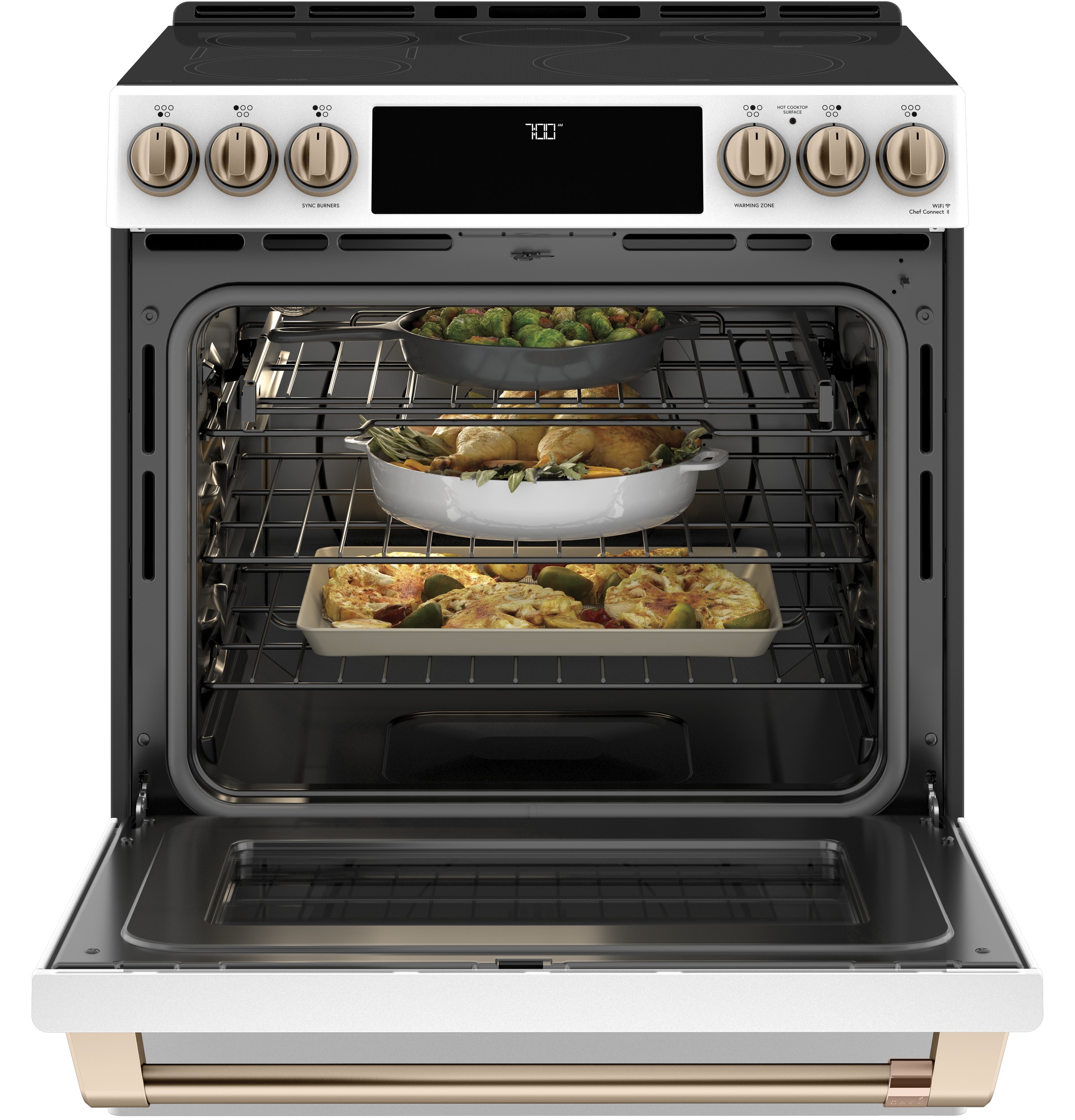 30" S/I — Radiant RG — 5 Element — Slf Cln w/ Stm Cln Opt — Sgl Oven w/ Storage Drwr — True European Conv w/ Precise Air — Slf Cln Roller Rck — ADA Compliant — Connectable via built-in WiFi view 3