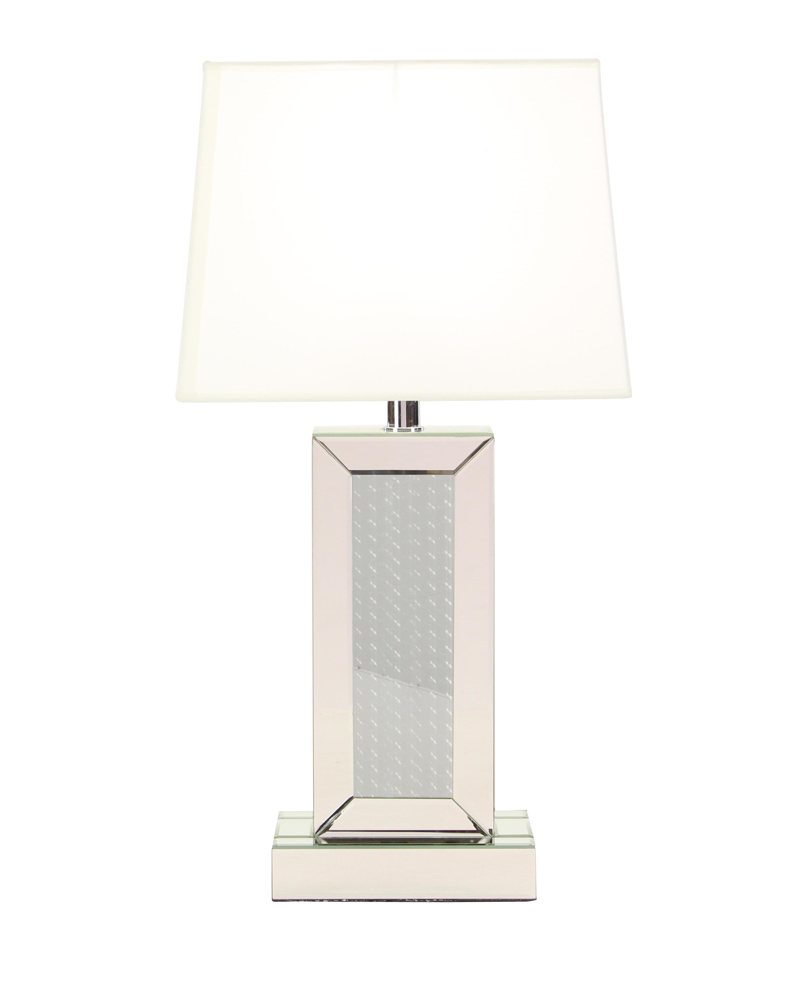 Clear Wooden  Room Table Lamp, 9" x 6" x 29"
