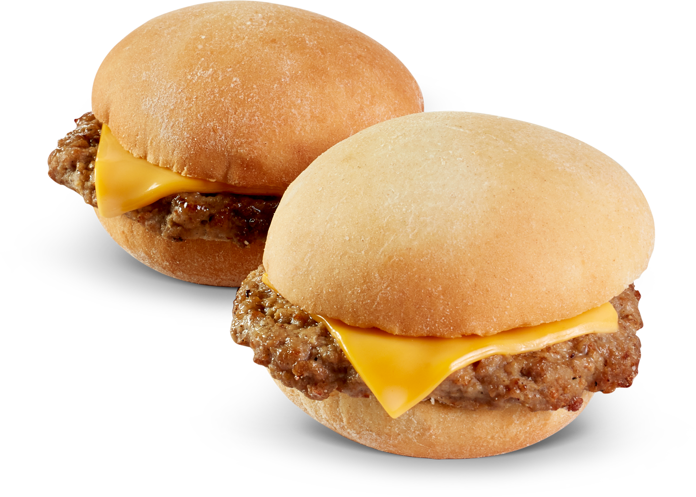 AdvancePierre™ Fully Cooked Mini Twin Flamebroiled Beef Pattie with Cheese on a Whole Grain Bun, 5.50oz