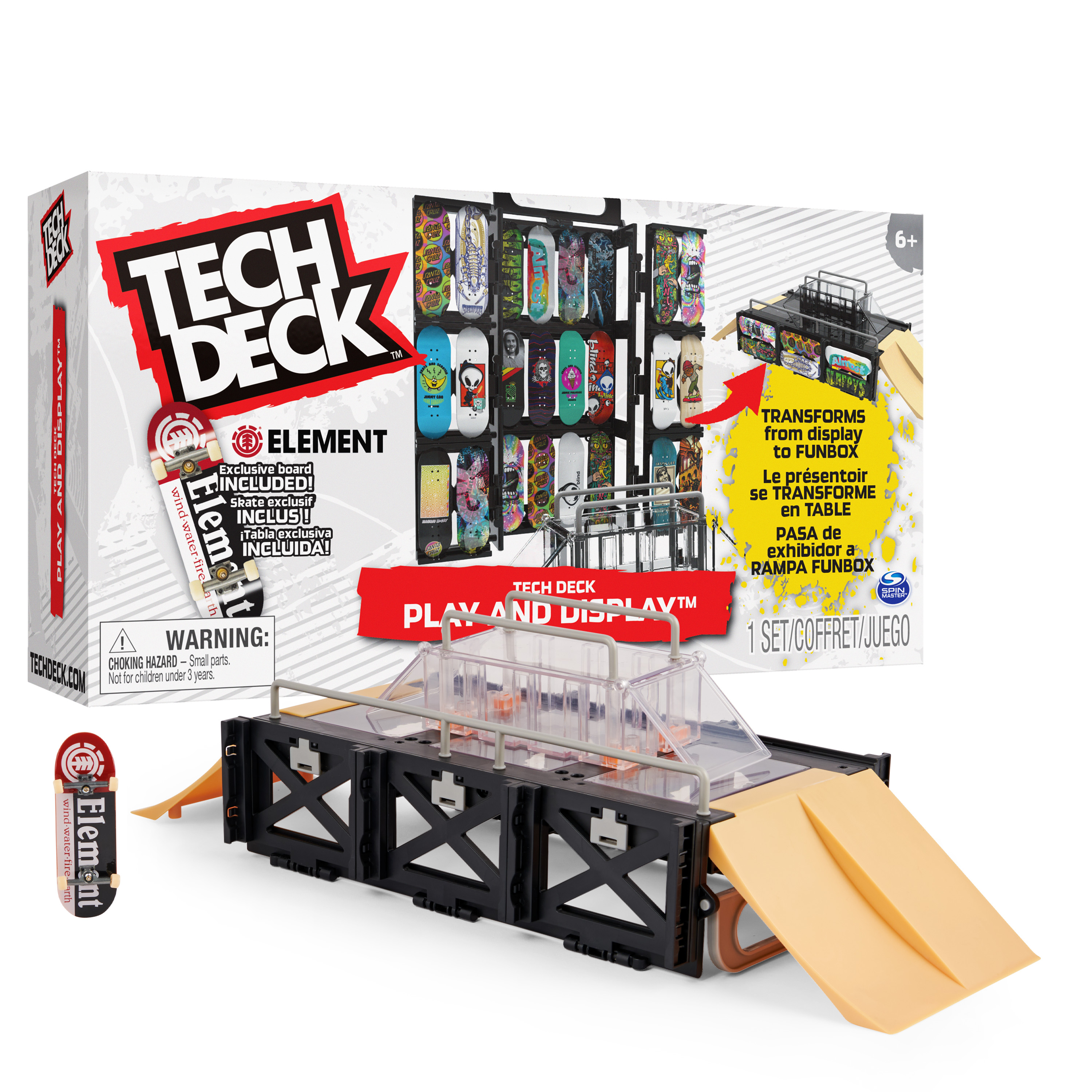 Tech Deck, Play and Display Transforming Ramp Set and Carrying Case