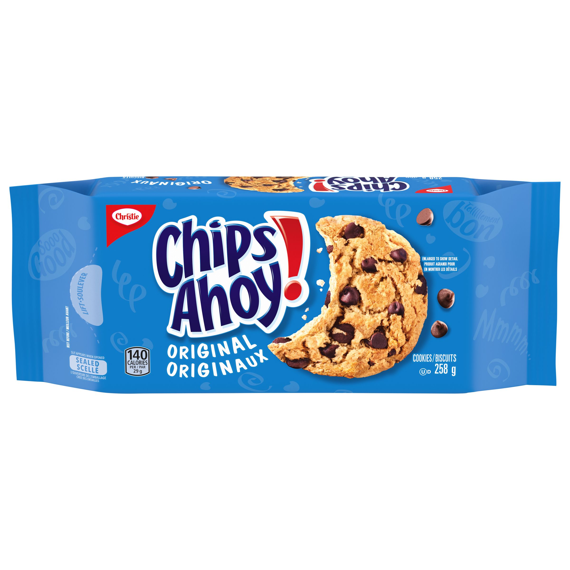 CHIPS AHOY! Original Chocolate Chip Cookies, 1 Resealable Pack (258g)