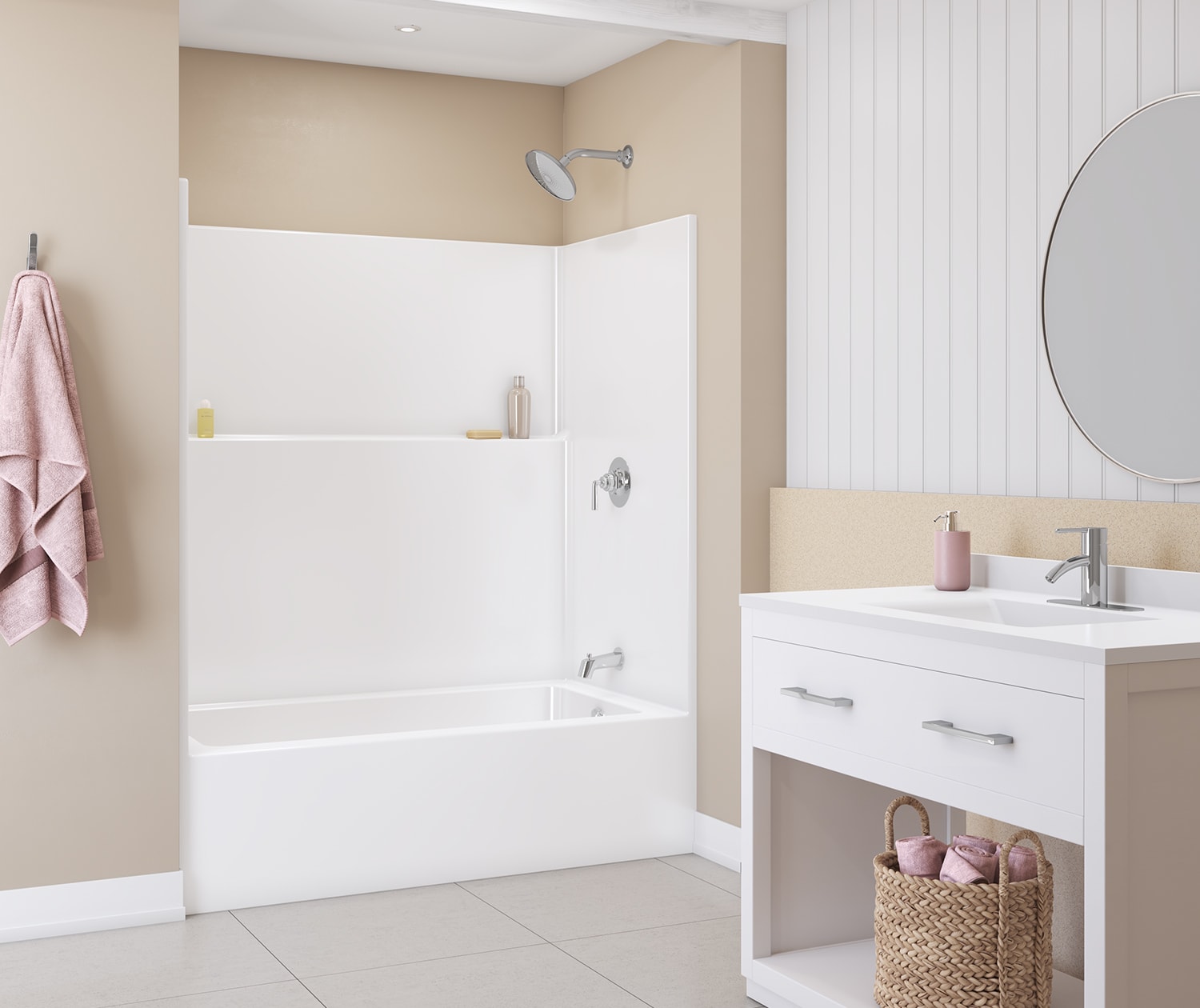 Icon Ts6036 Acrylx Alcove One Piece Tub Shower In view 6