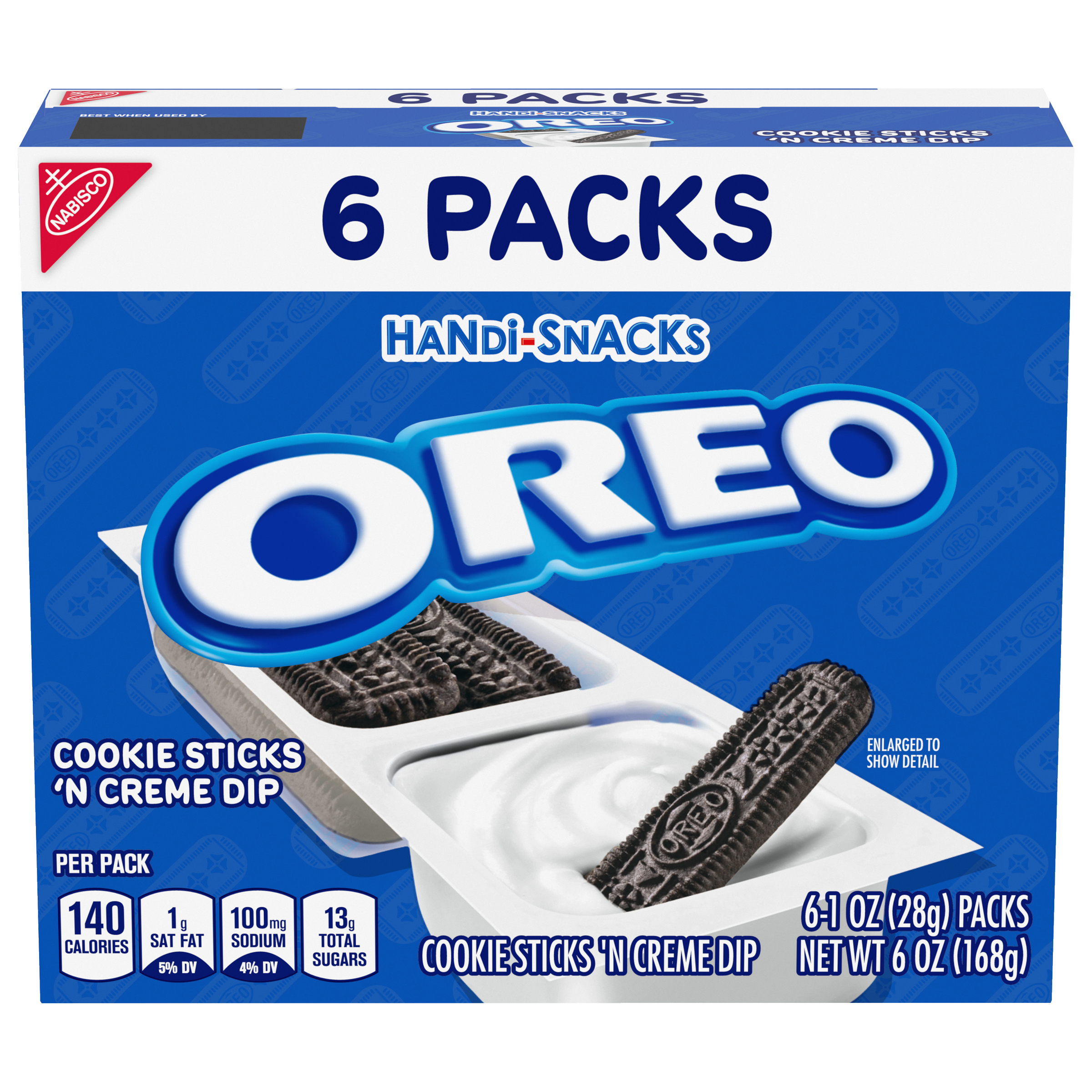 Handi-Snacks OREO Cookie Sticks 'N Crème Dip Snack Packs, 6 Snack Packs