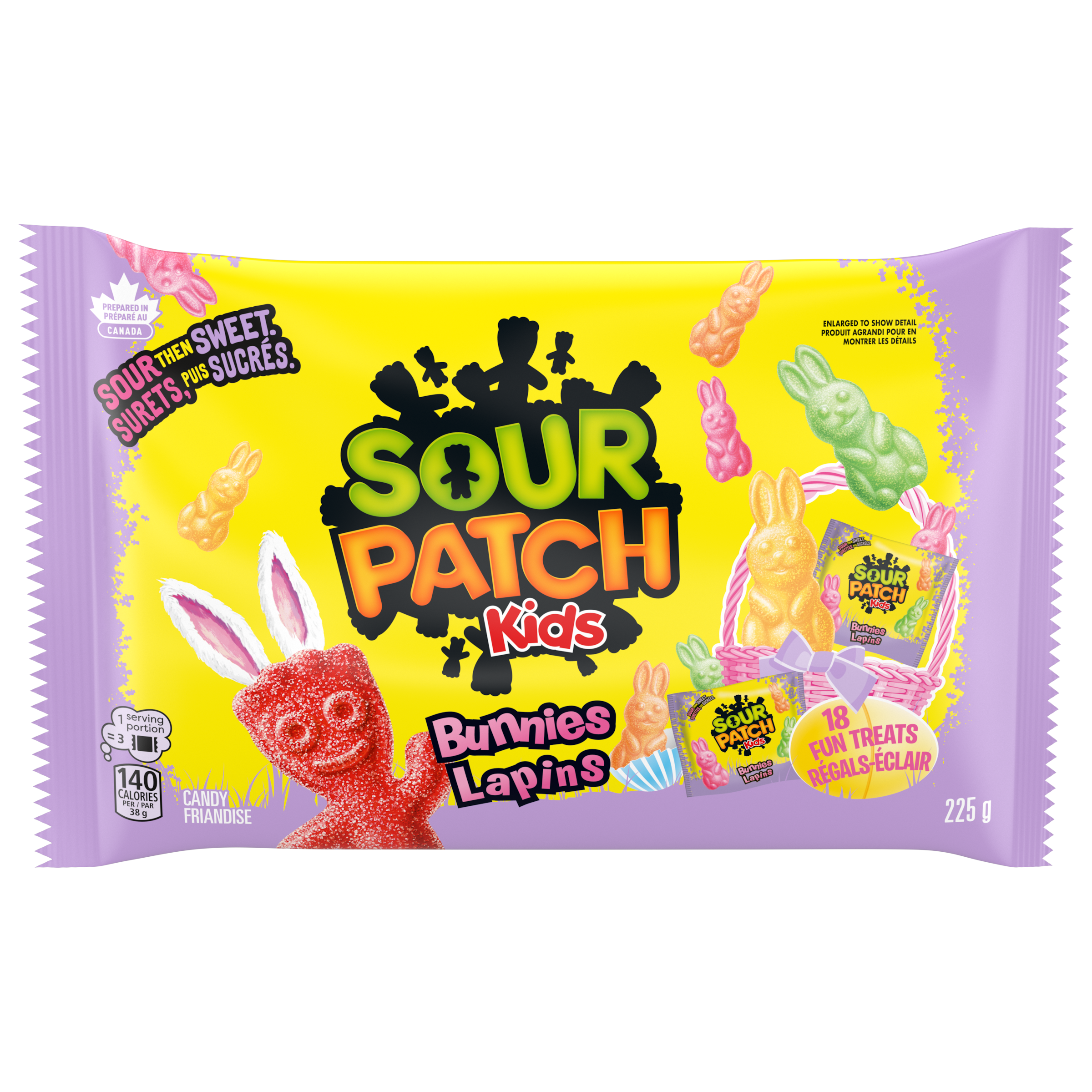 MAYNARDS Sour Patch Kids Bunnies Candy for Easter (225 g)-thumbnail-1