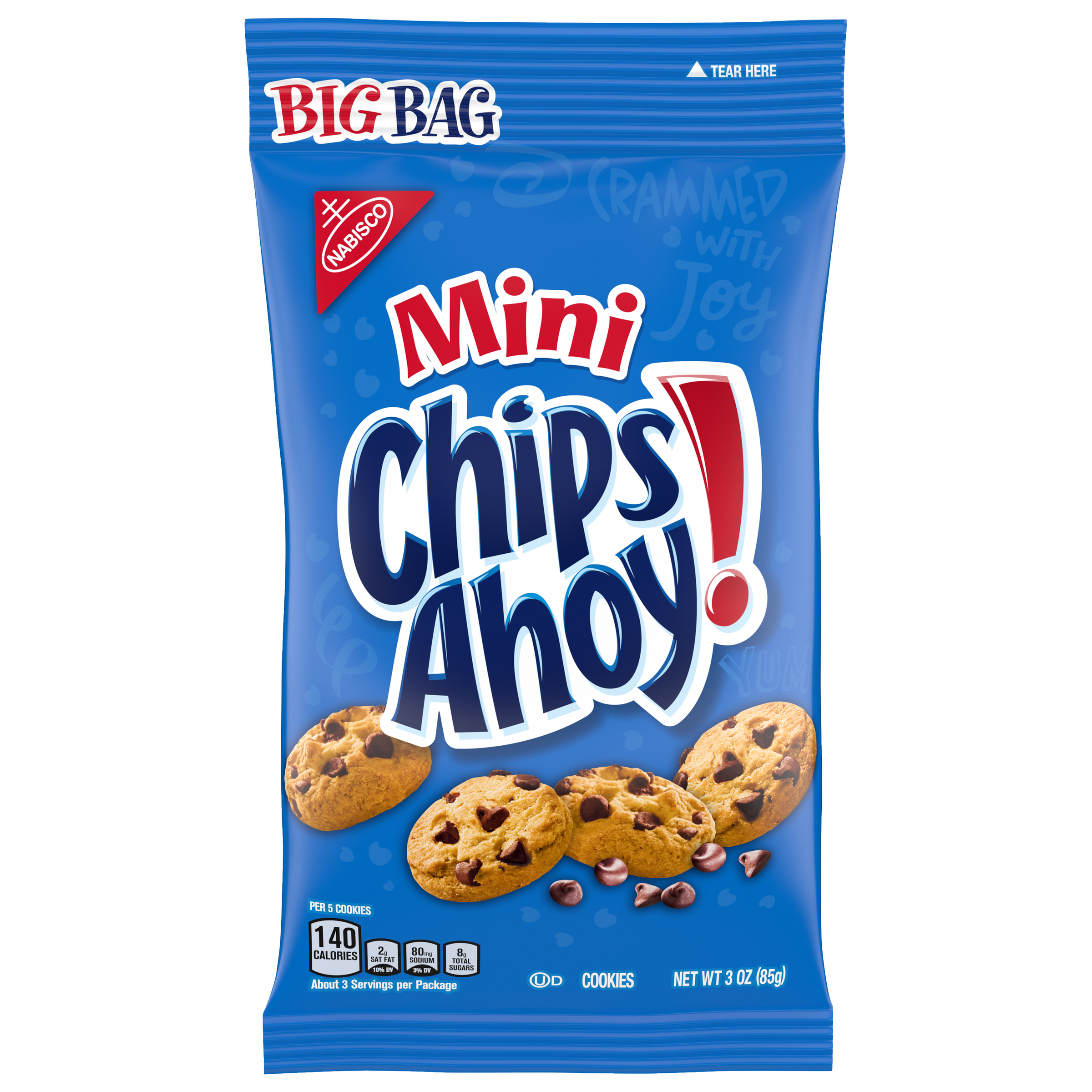 CHIPS AHOY! Mini Original Chocolate Chip Cookies, 1 Big Bag (3 oz.)