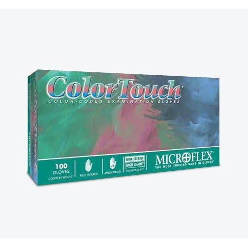 ColorTouch® Pink Exam Glove Small Latex Powder-Free - 100/Box