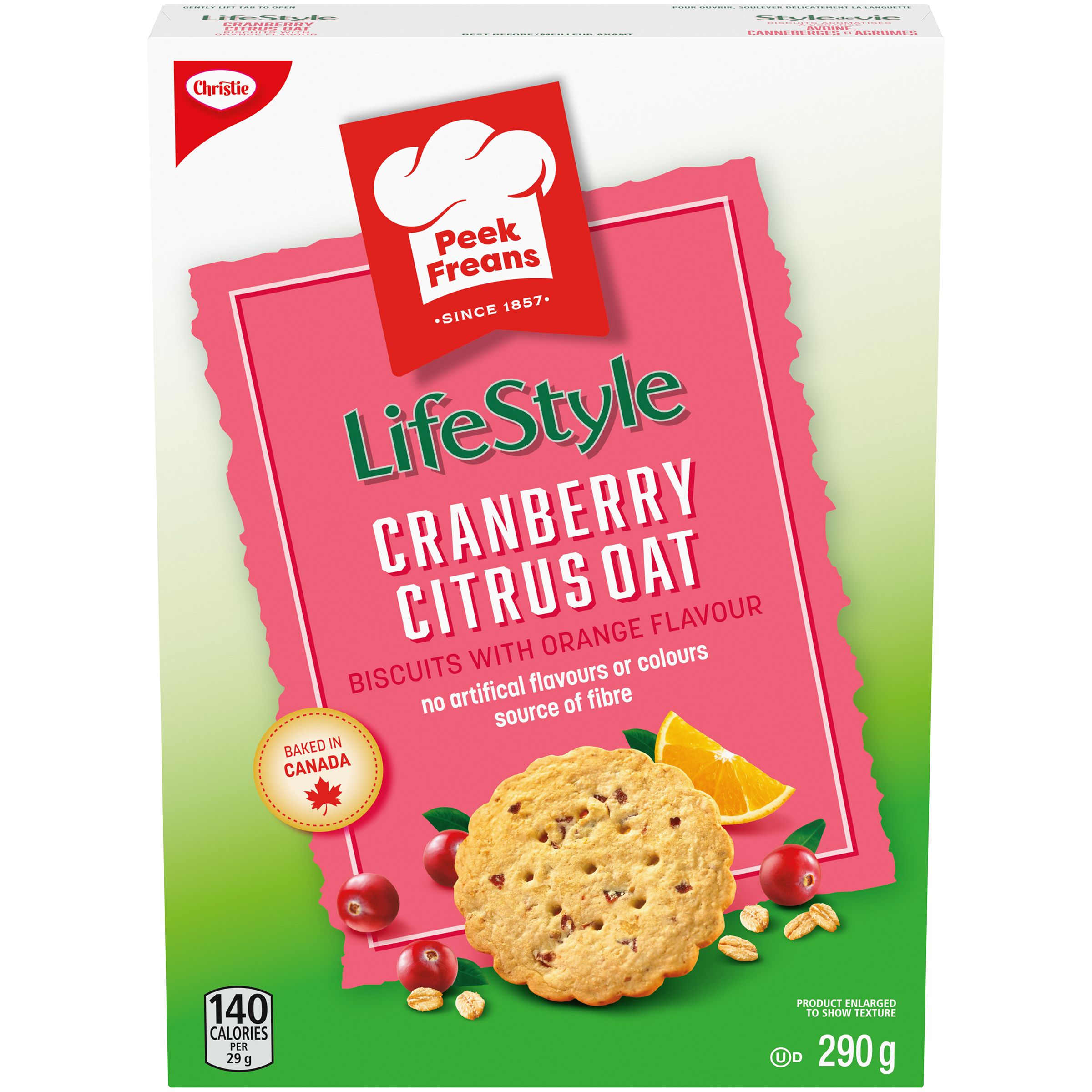 Peek Freans Lifestyle Cranberry Citris Oat Cookies, 290G