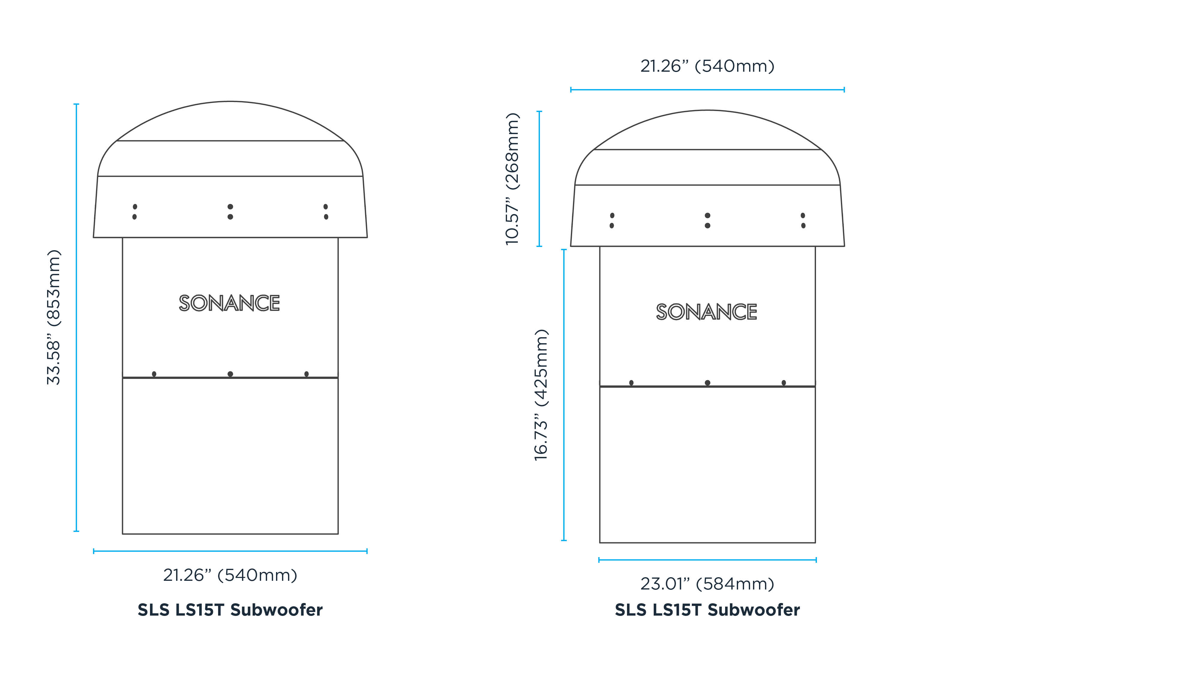 LS15T SUB Dimensional Drawings