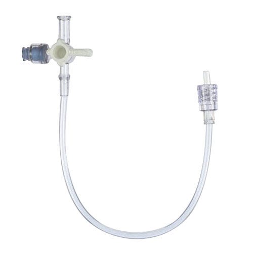 4-Way Stopcock Extension Set, 33" w/2 Female Luer Lock Ports and SPIN-LOCK® Connector - 50/Case