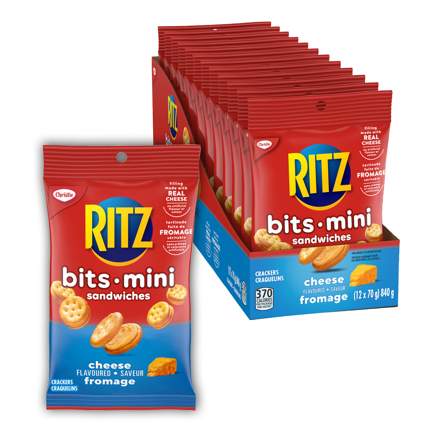 RITZ BITS Sandwiches Cheese, 70 g x 12-0