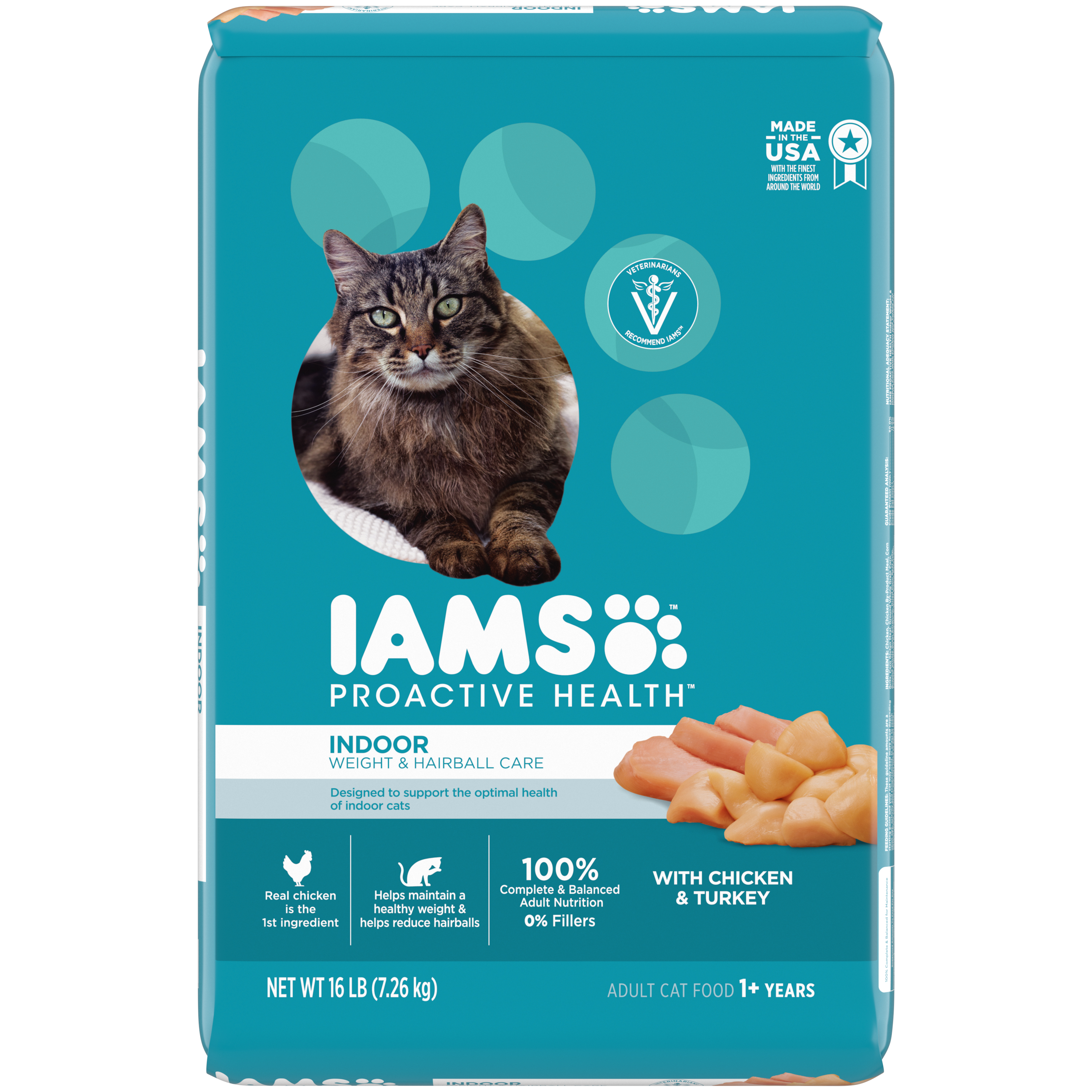 16 Lb Iams Cat Indoor Weight Hairball - Health/First Aid