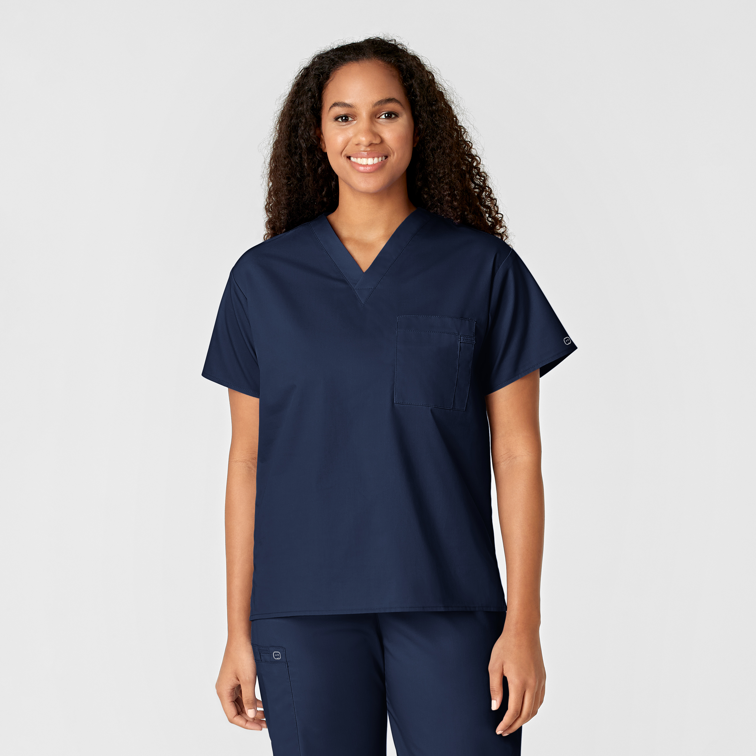 Unisex V-Neck Scrub Top With BVT Embroidery -Wonder Wink