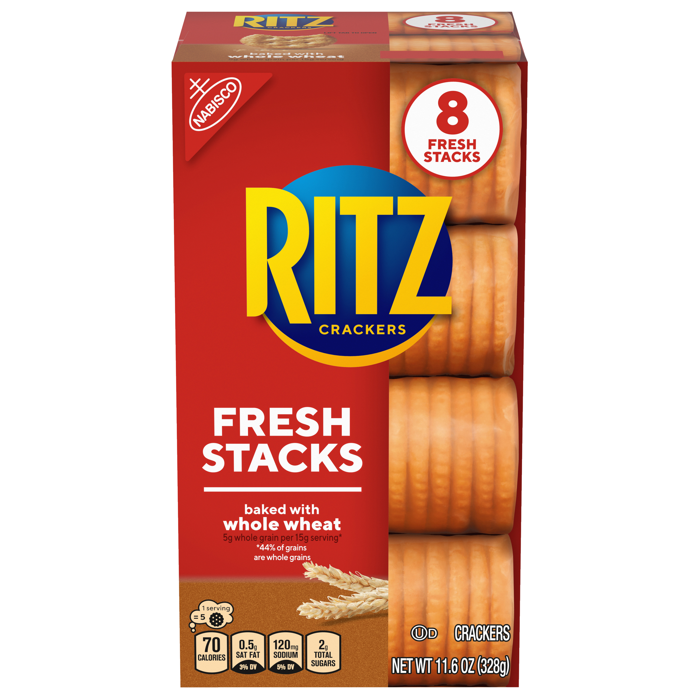 RITZ Fresh Stacks Whole Wheat Crackers, 8 Count, 11.6 oz-thumbnail-0
