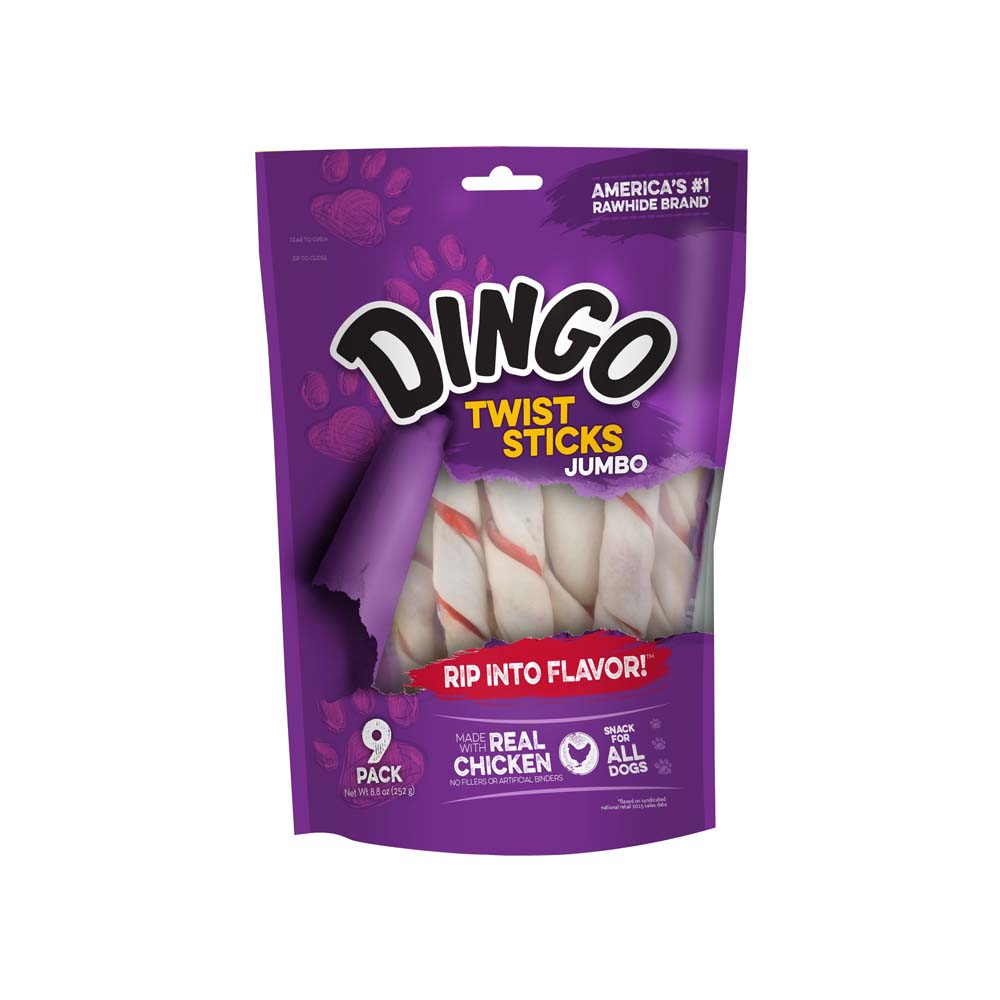 Dingo Jumbo Twist Sticks 8.8 oz 9 Pack