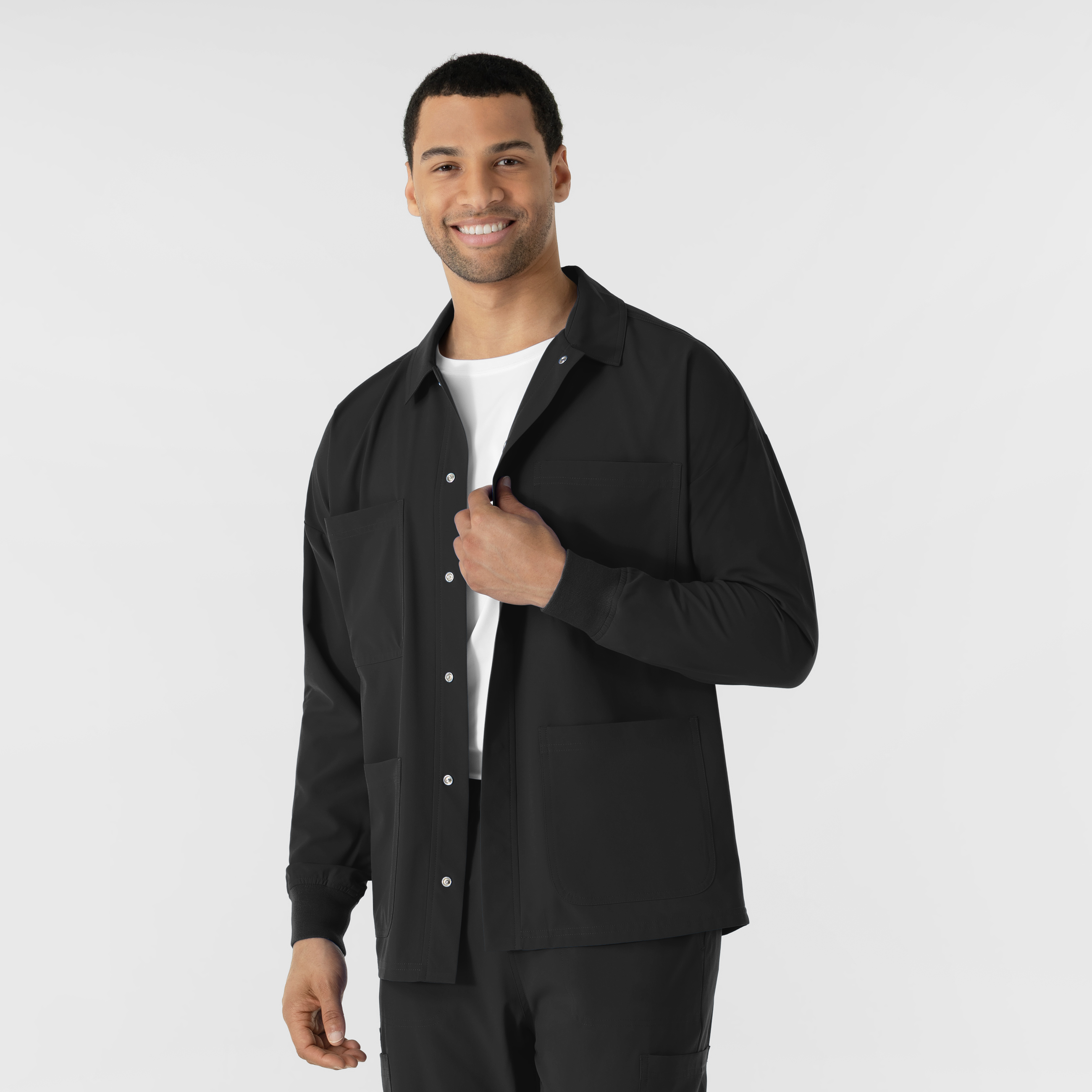 NURTUR Men&#226;&#8364;&#8482;s Scrub Shirt Jacket-Wonder Wink