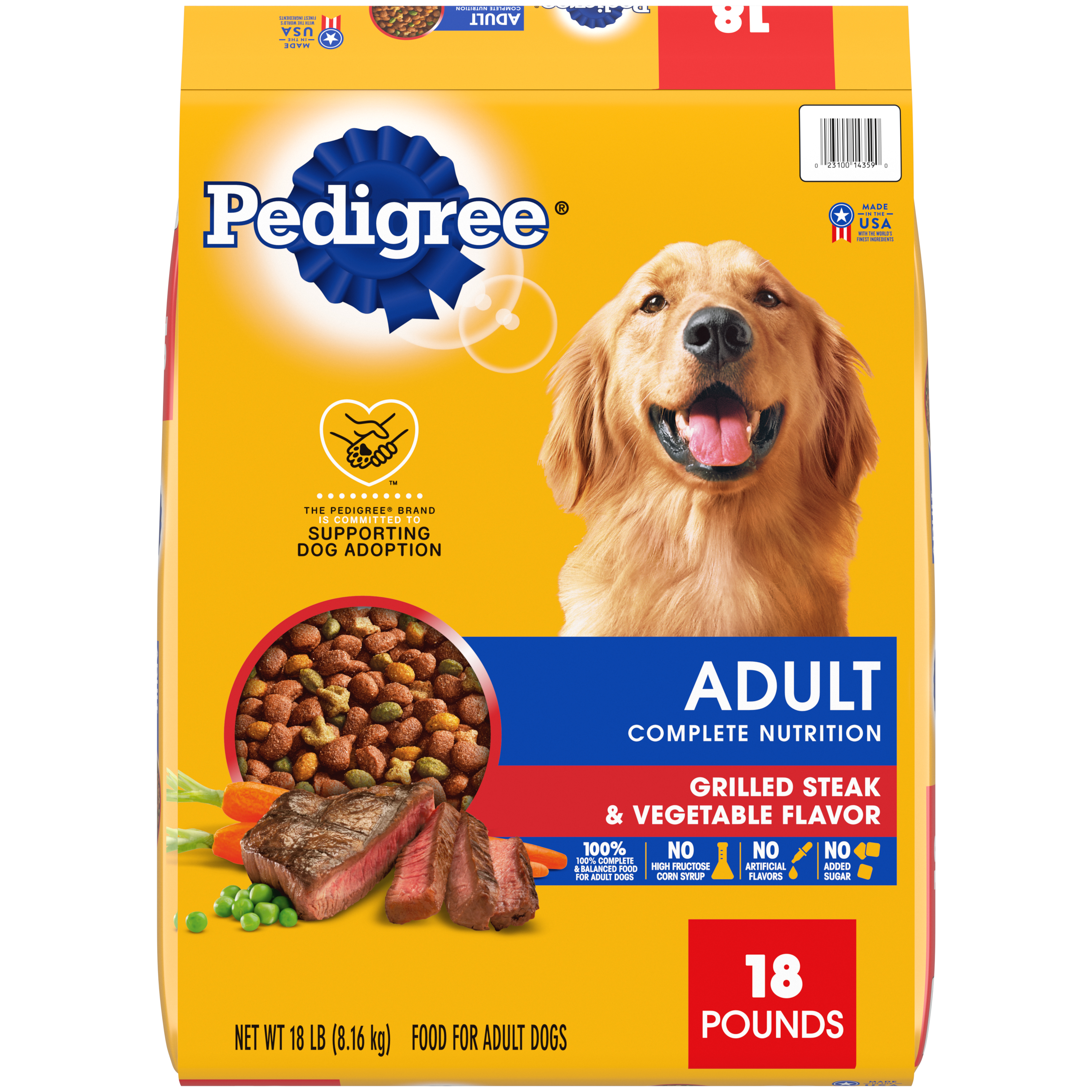 18lb Pedigree Adult Dog Steak & Vegetable - Healing/First Aid