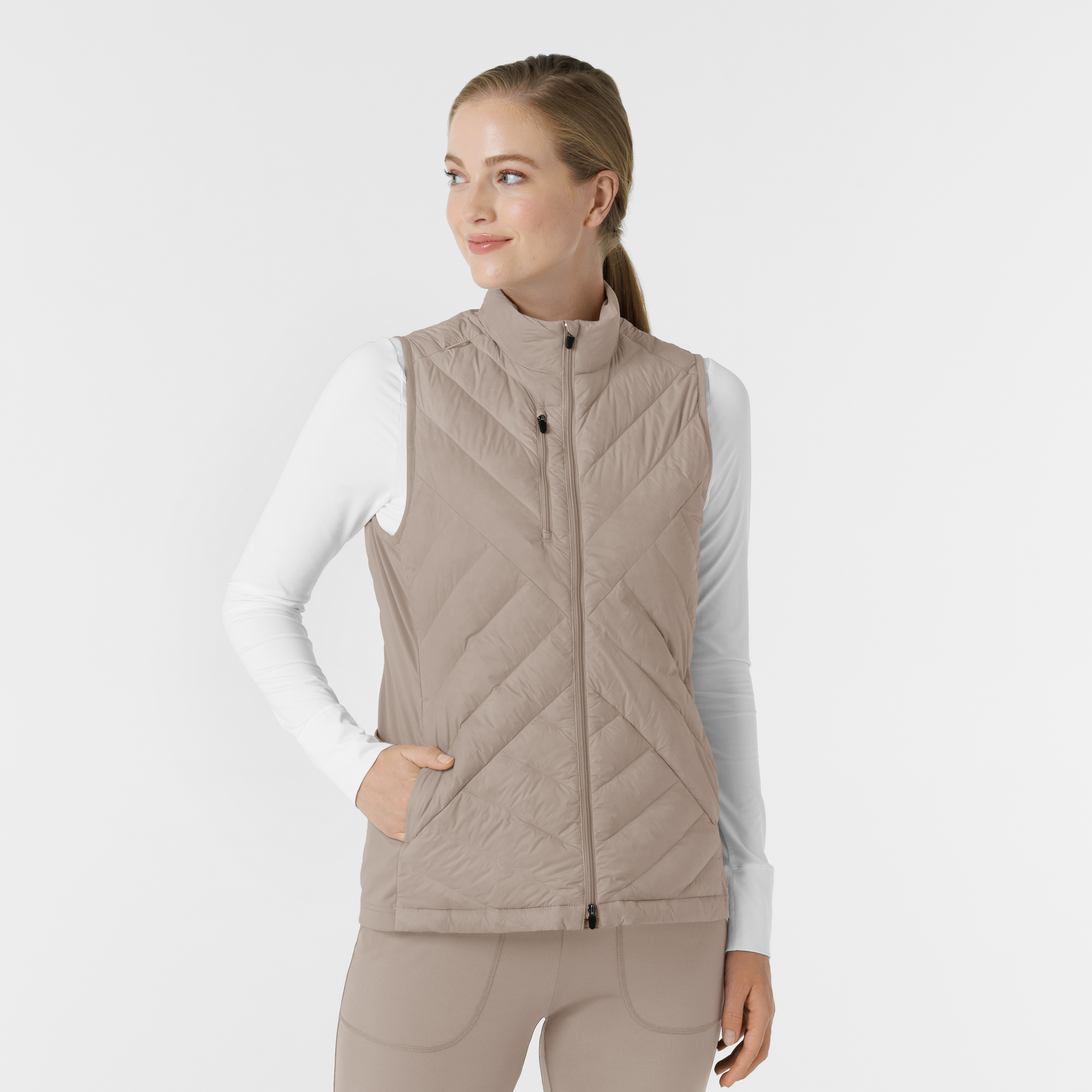 Women&#39;s Quilted Scrub Vest-Wonder Wink