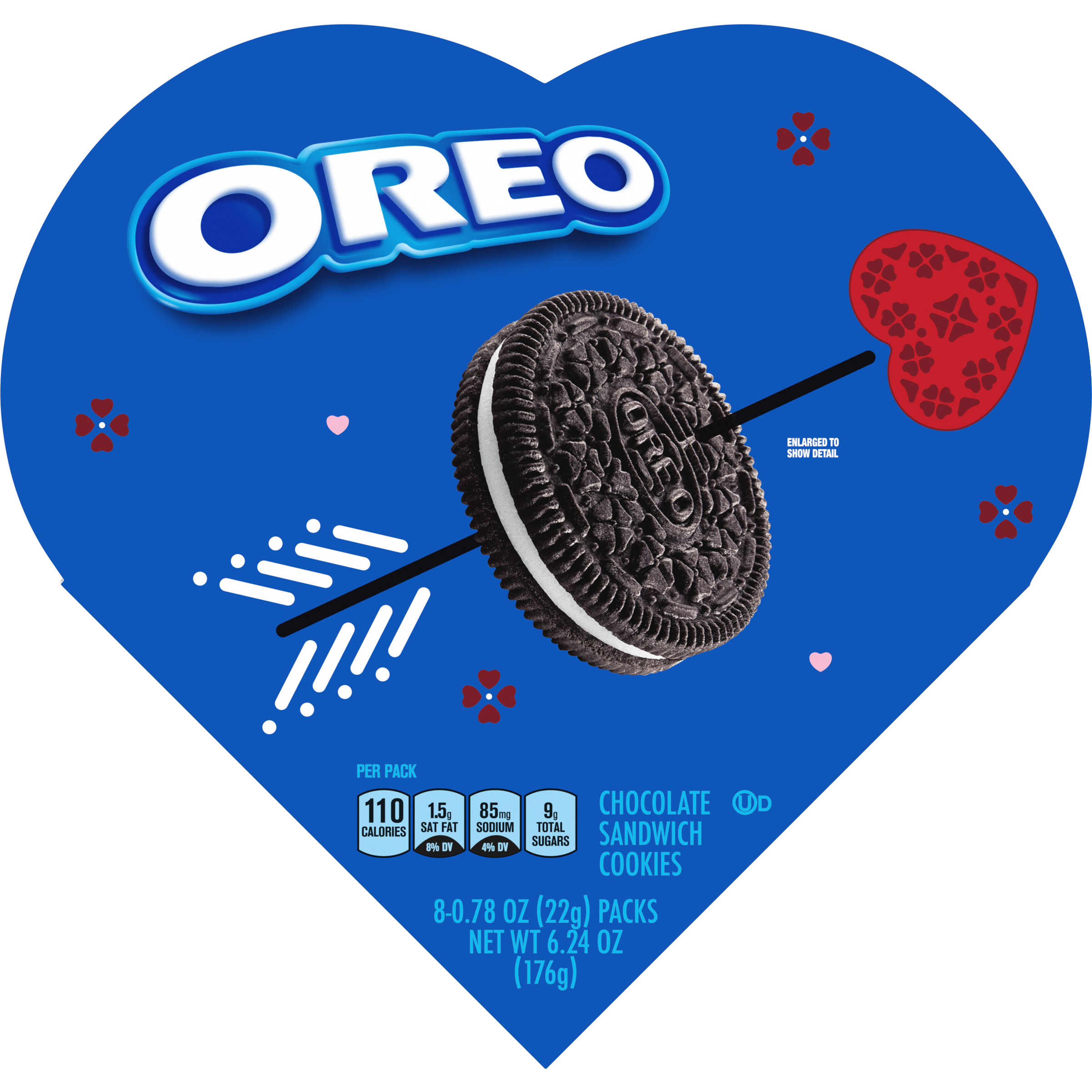 OREO Chocolate Sandwich Cookies, Valentines Day Cookies, 6.24 oz Heart Shaped Box-thumbnail-1