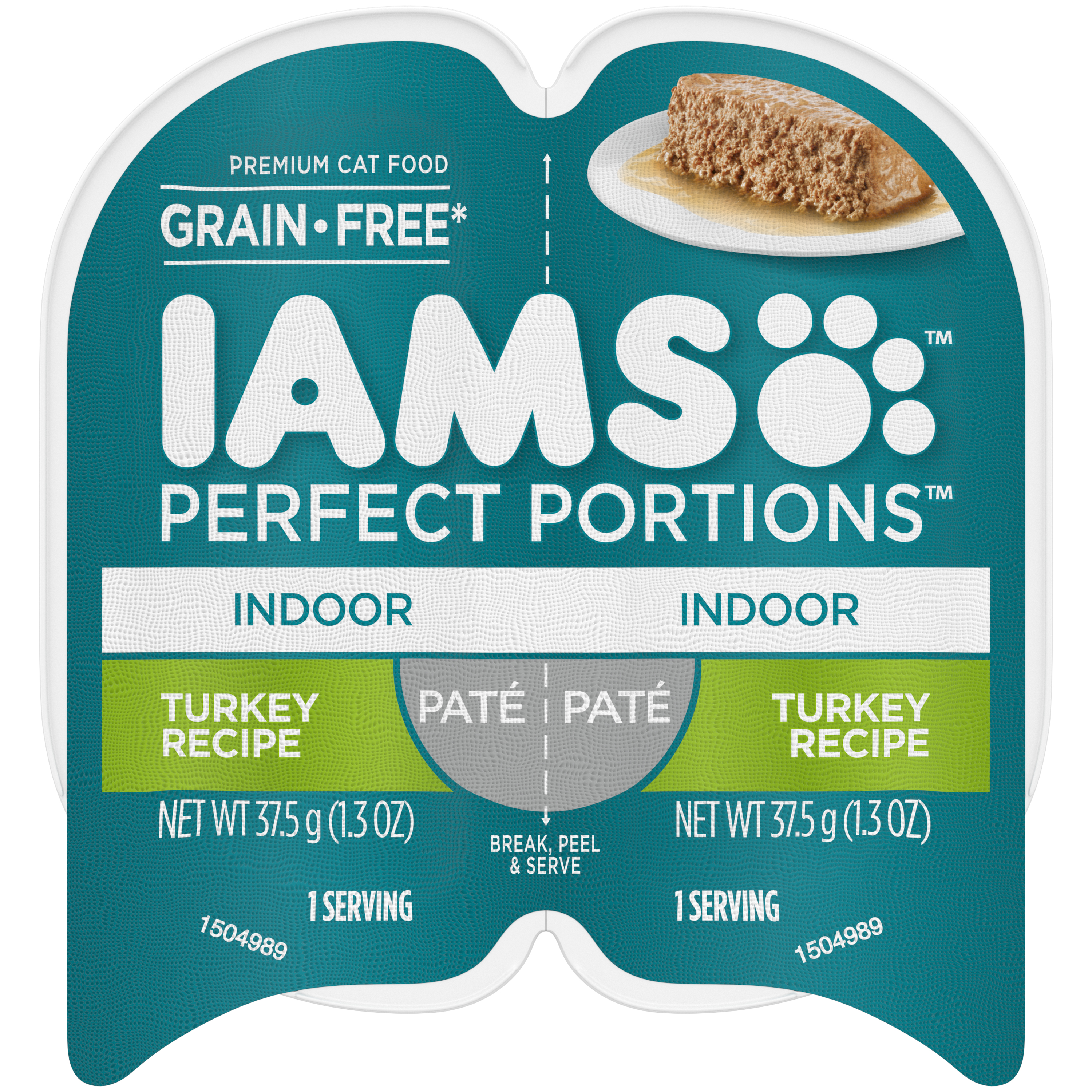 24/2.6 oz. Iams Perfect Portions Indoor Turkey Pate - Food